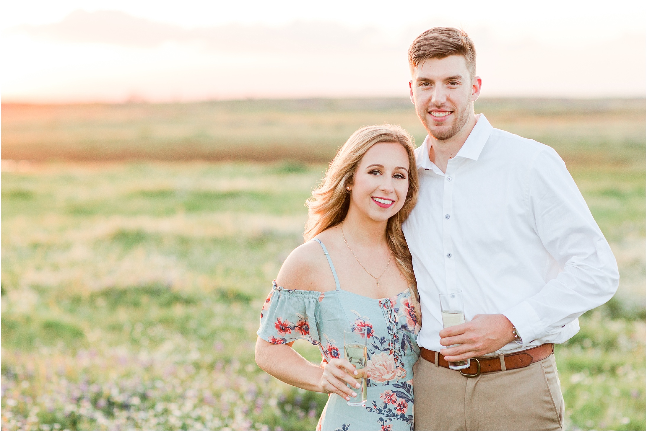 Table Mountain Champange Engagement Session Butte County California,
