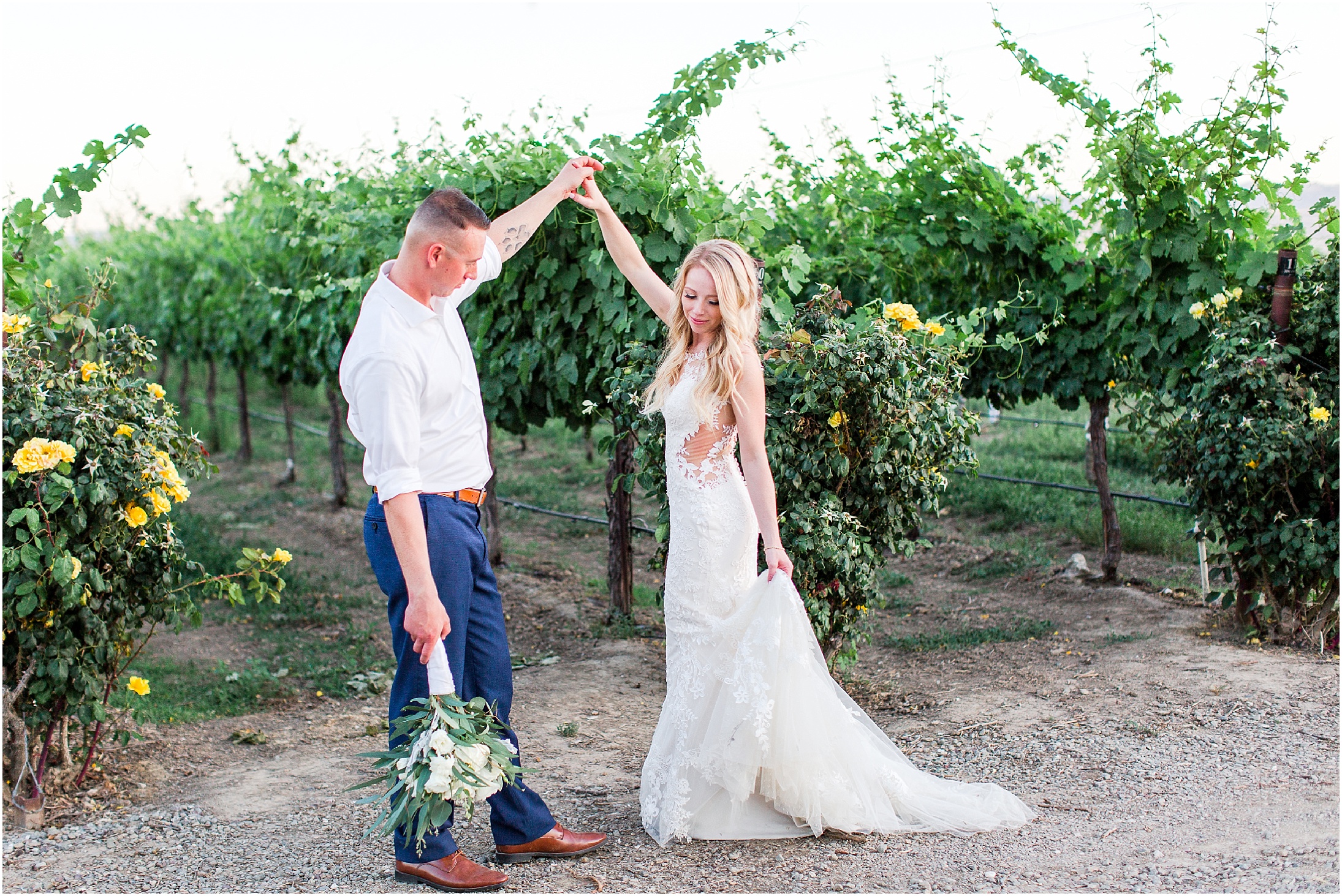 Windmill Ridge Winery Tracy California Blush Wedding Vineyard,