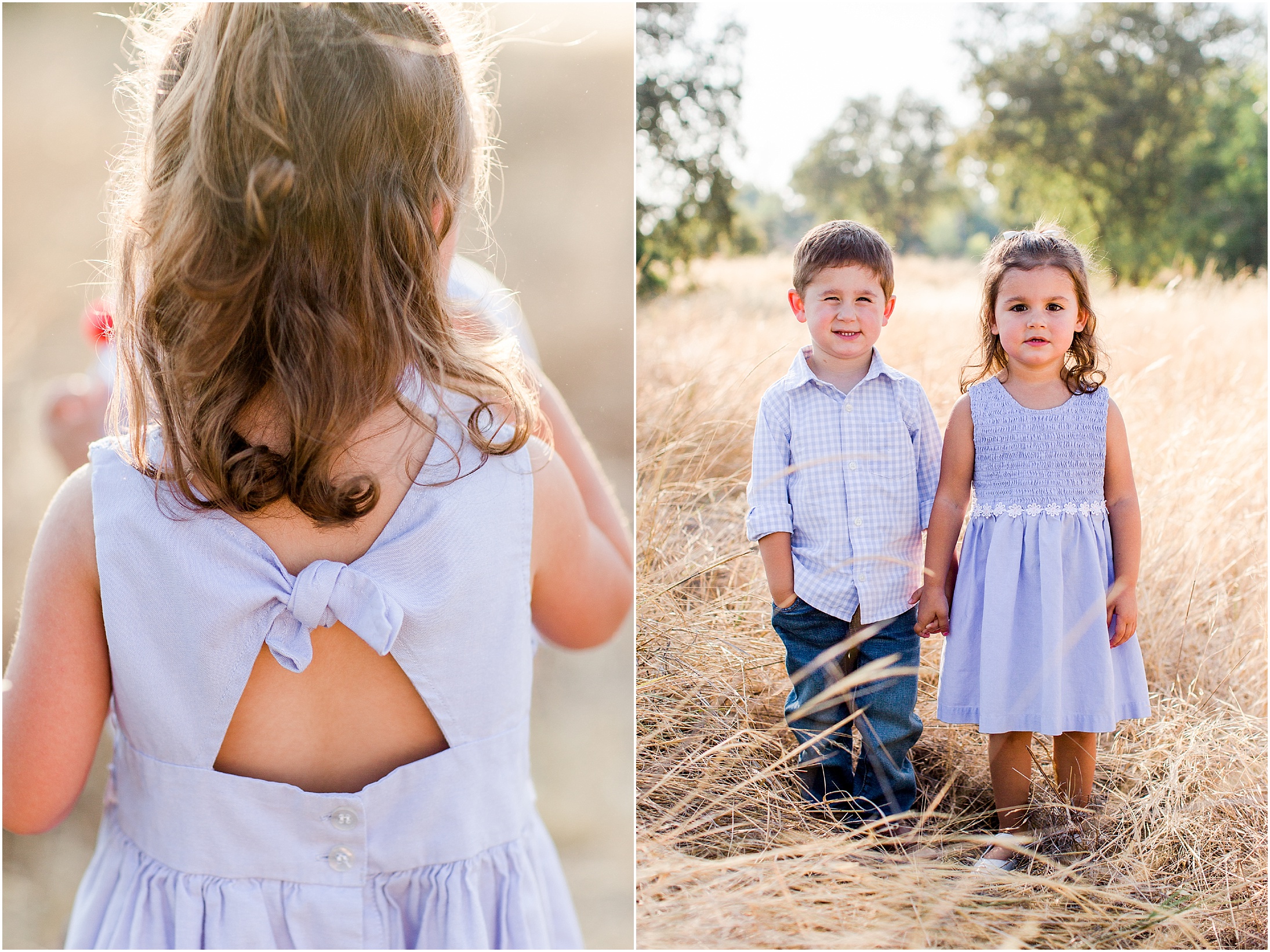 Fall Family Maternity Portraits Chico California Pastels in Grassy Field,