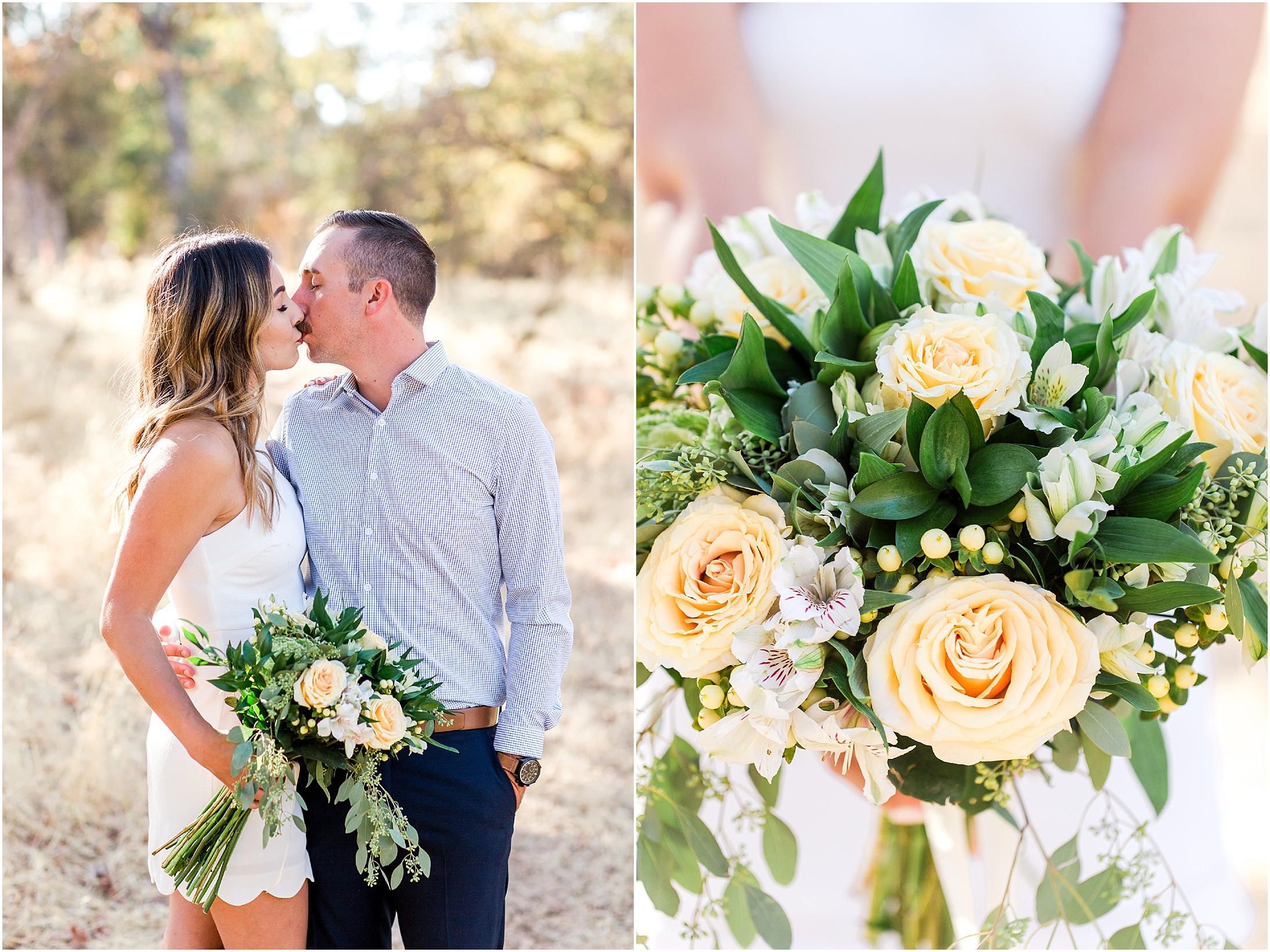 Upper Bidwell Park Chico California Engagement Floral Bouquet Engagement Ring,