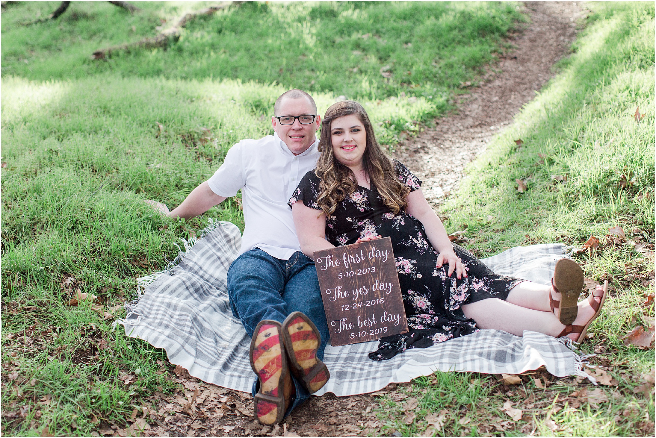 Bidwell Park Chico California Engagement First Date Said Yes Wedding Signs,