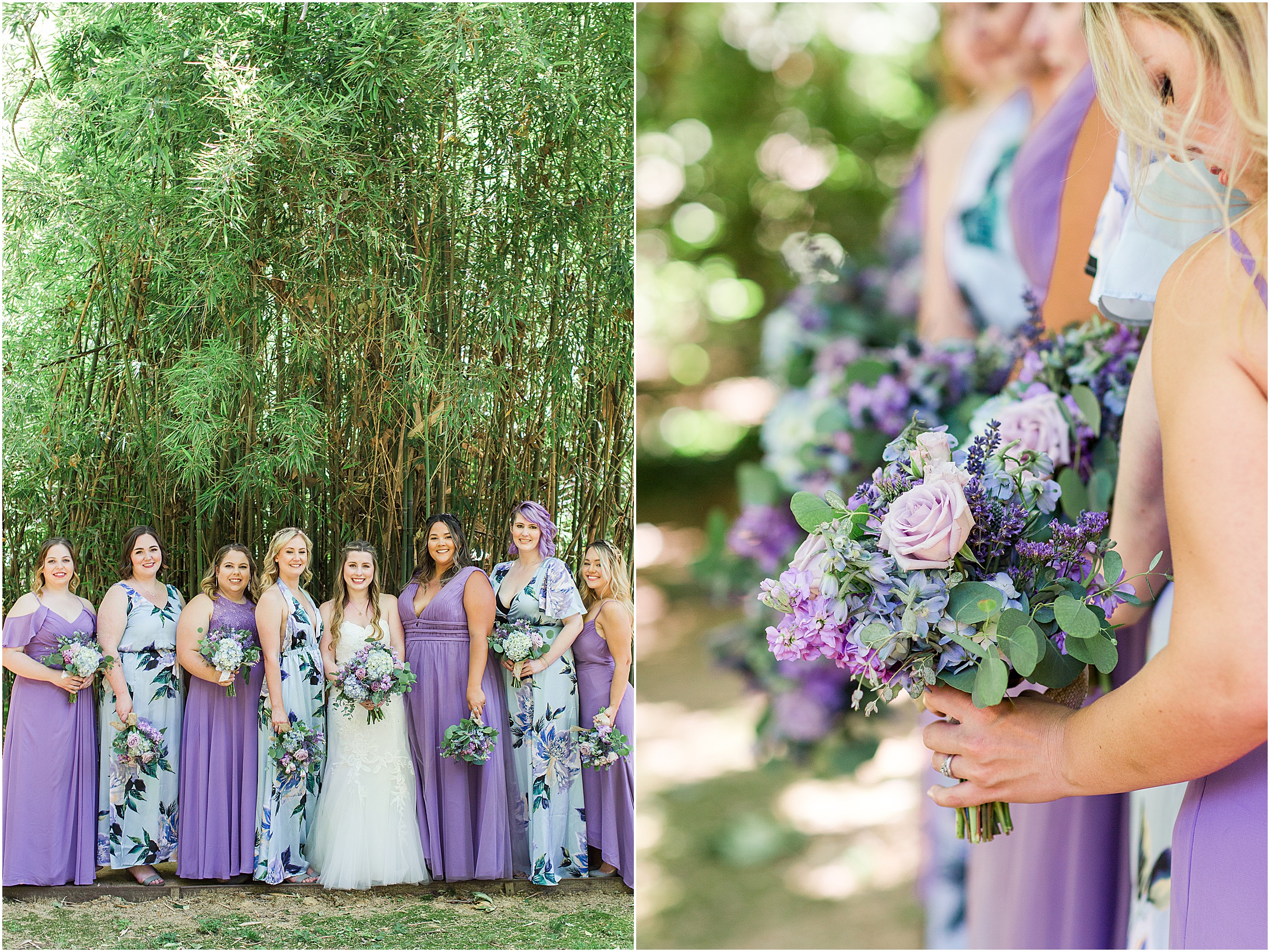 Gale Durham CA Summer Wedding Purple Gray,