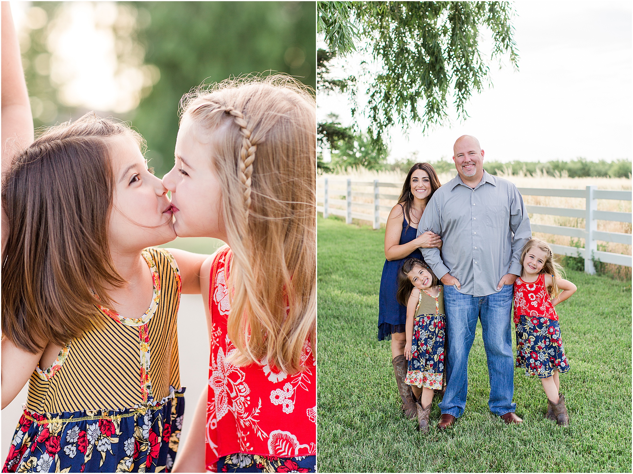 Country Family Session Orland California Willow White Fence,