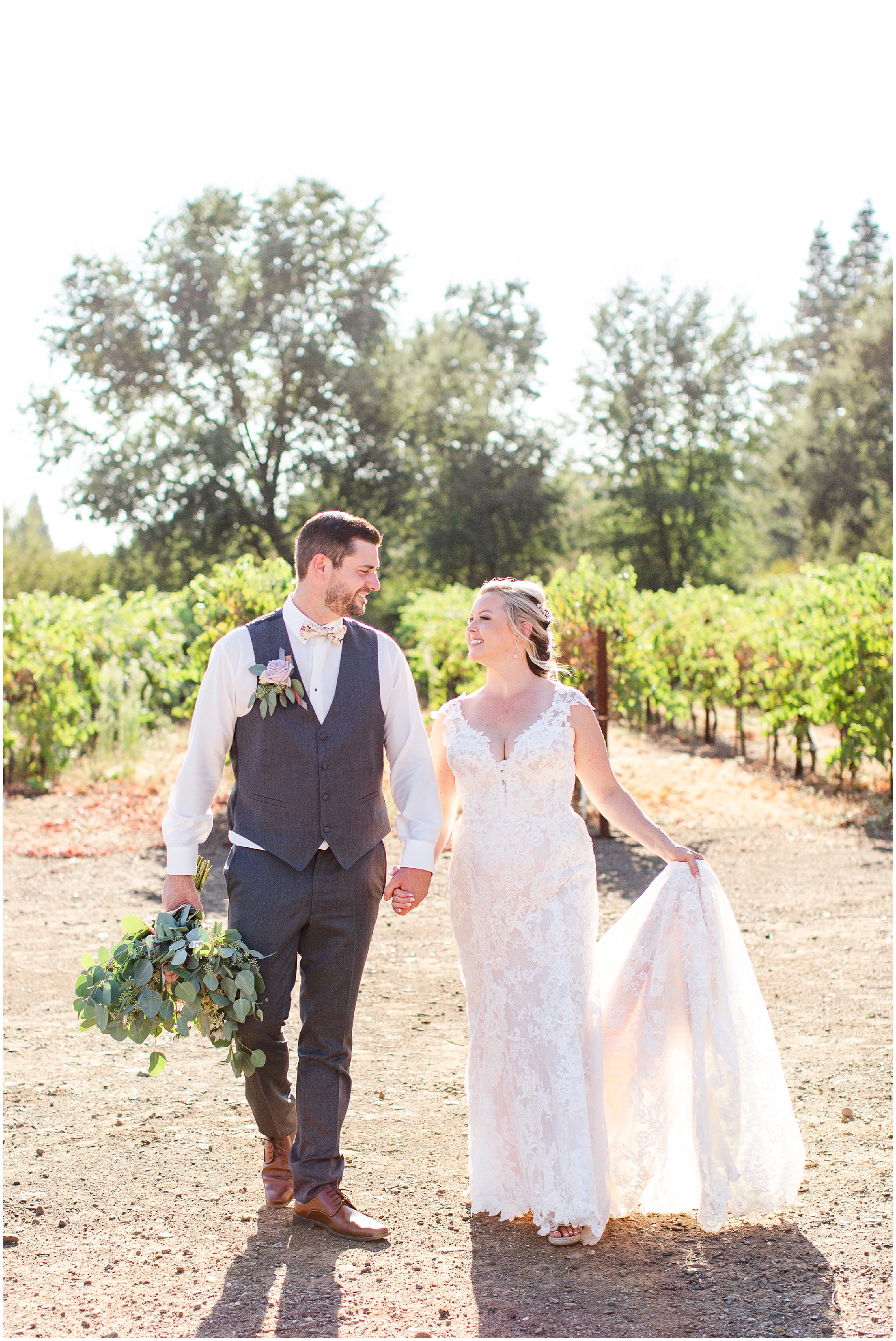 Romantic Garden Wedding in Vineyard, Write own Vows | Amanda + Scott