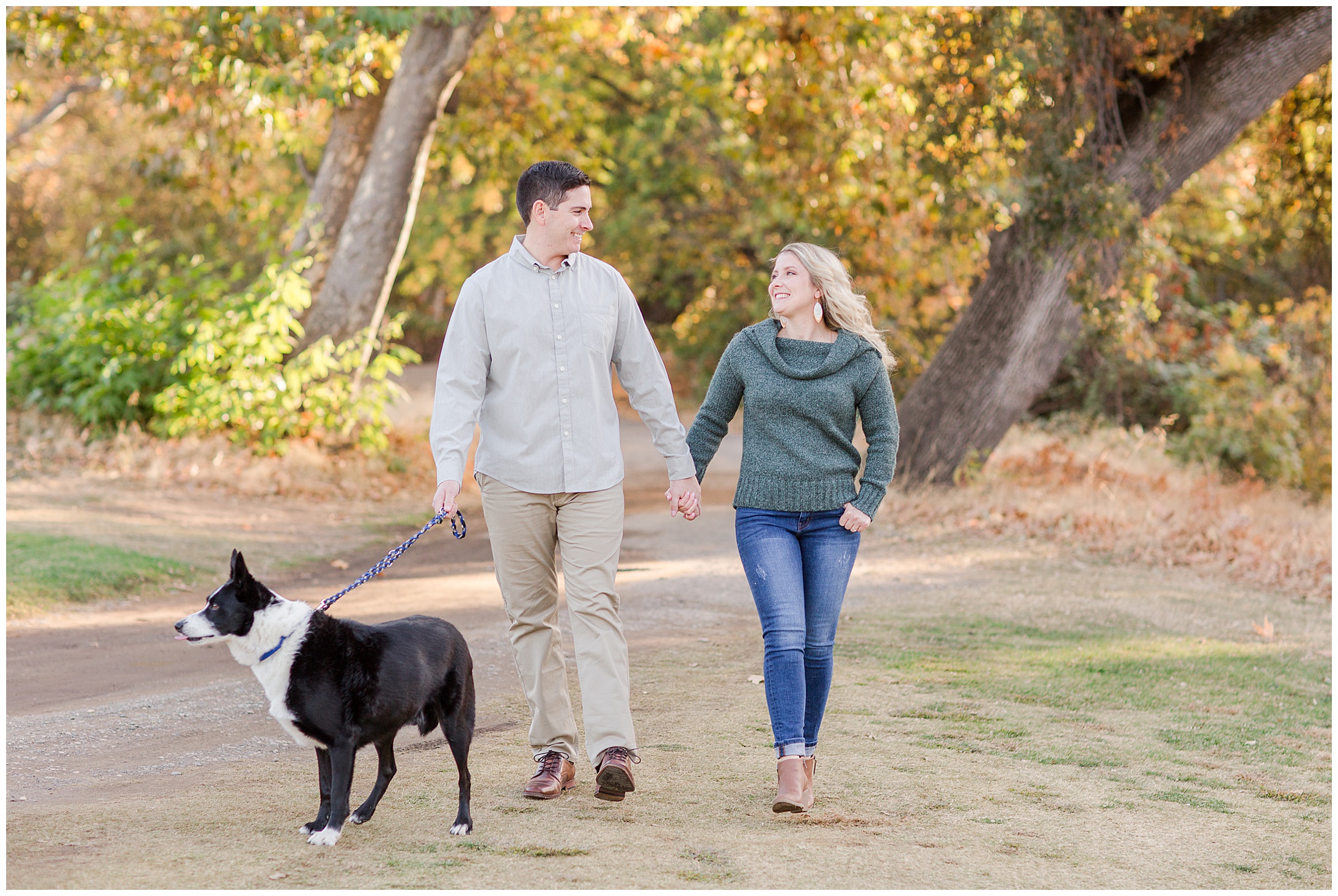 Bidwell Golf Couse Sunset Engagement Session Chico California,