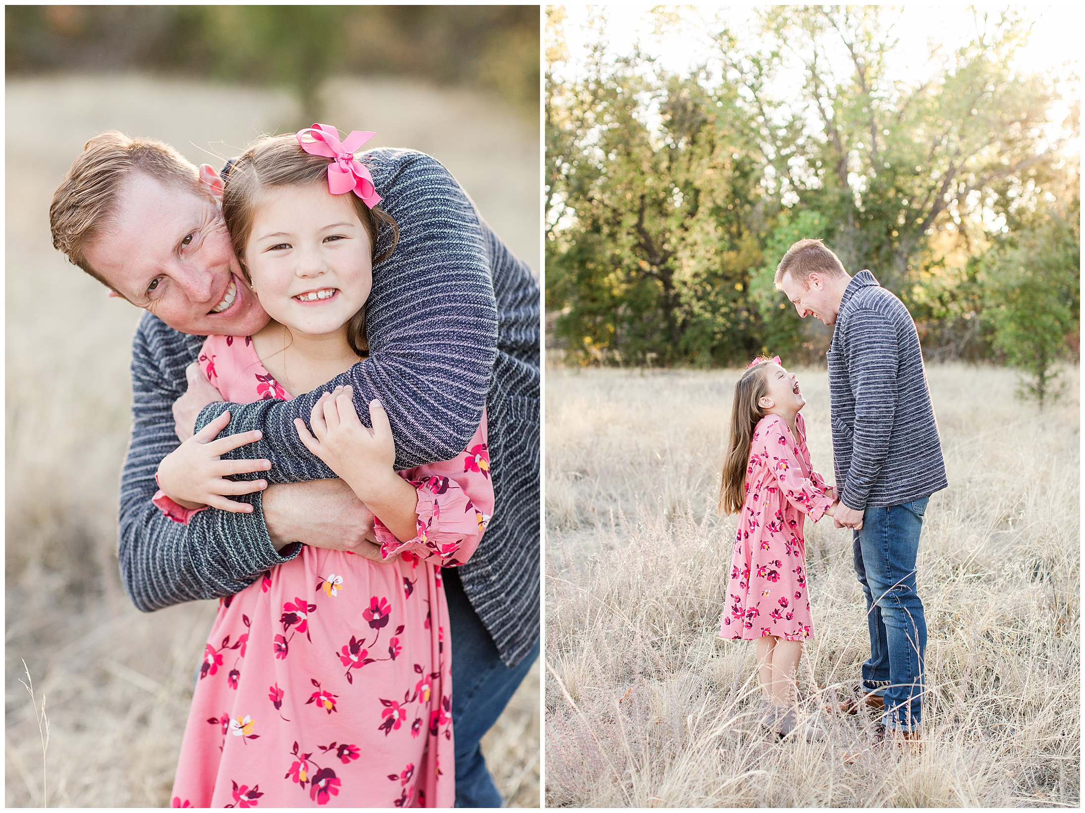 Sunset Family Session Grassy Fields Chico California,
