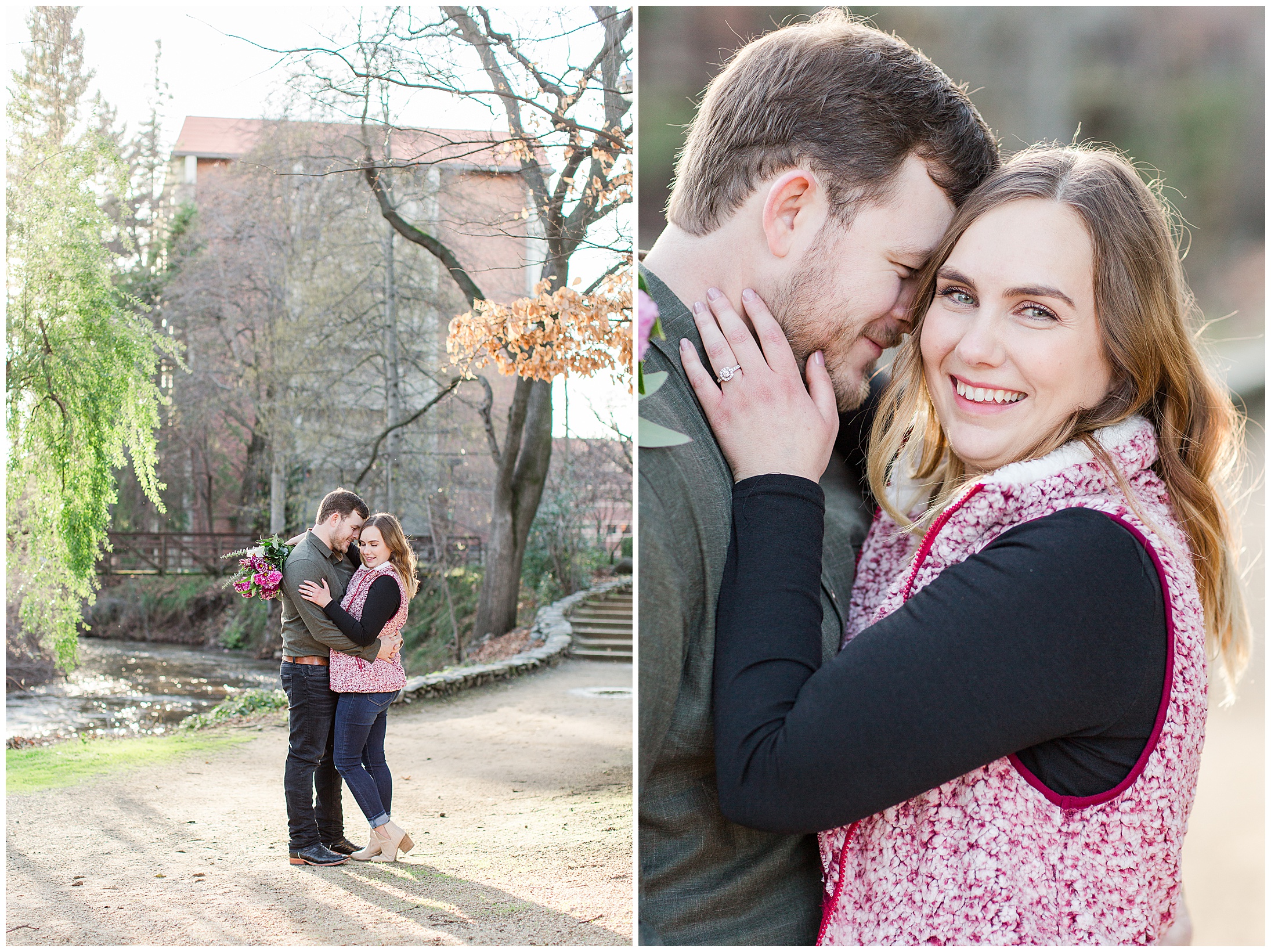 California State University Chico Winter Engagement Session Tulle Skirt Bouquet,