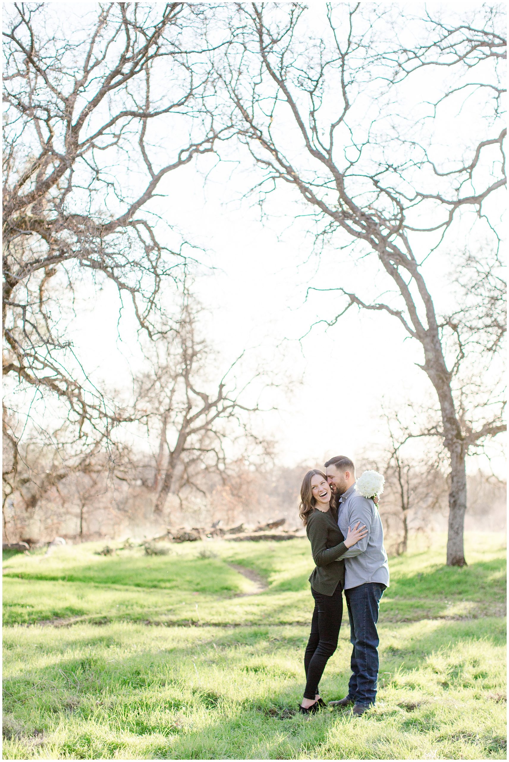 Upper Bidwell Park Chico California Engagement Session Winter January,