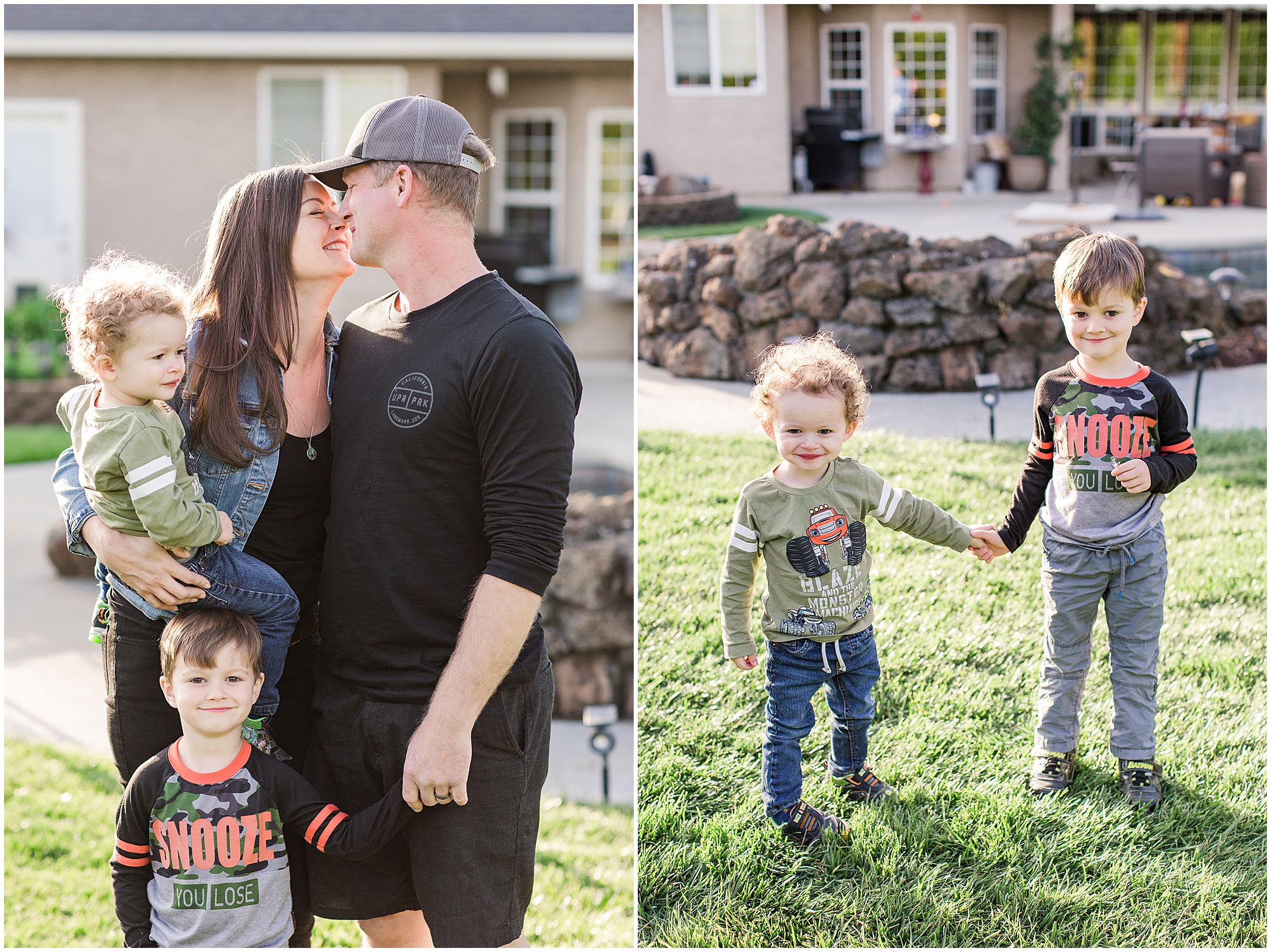 Private Residence Family Session Large Spring February Sunshine,