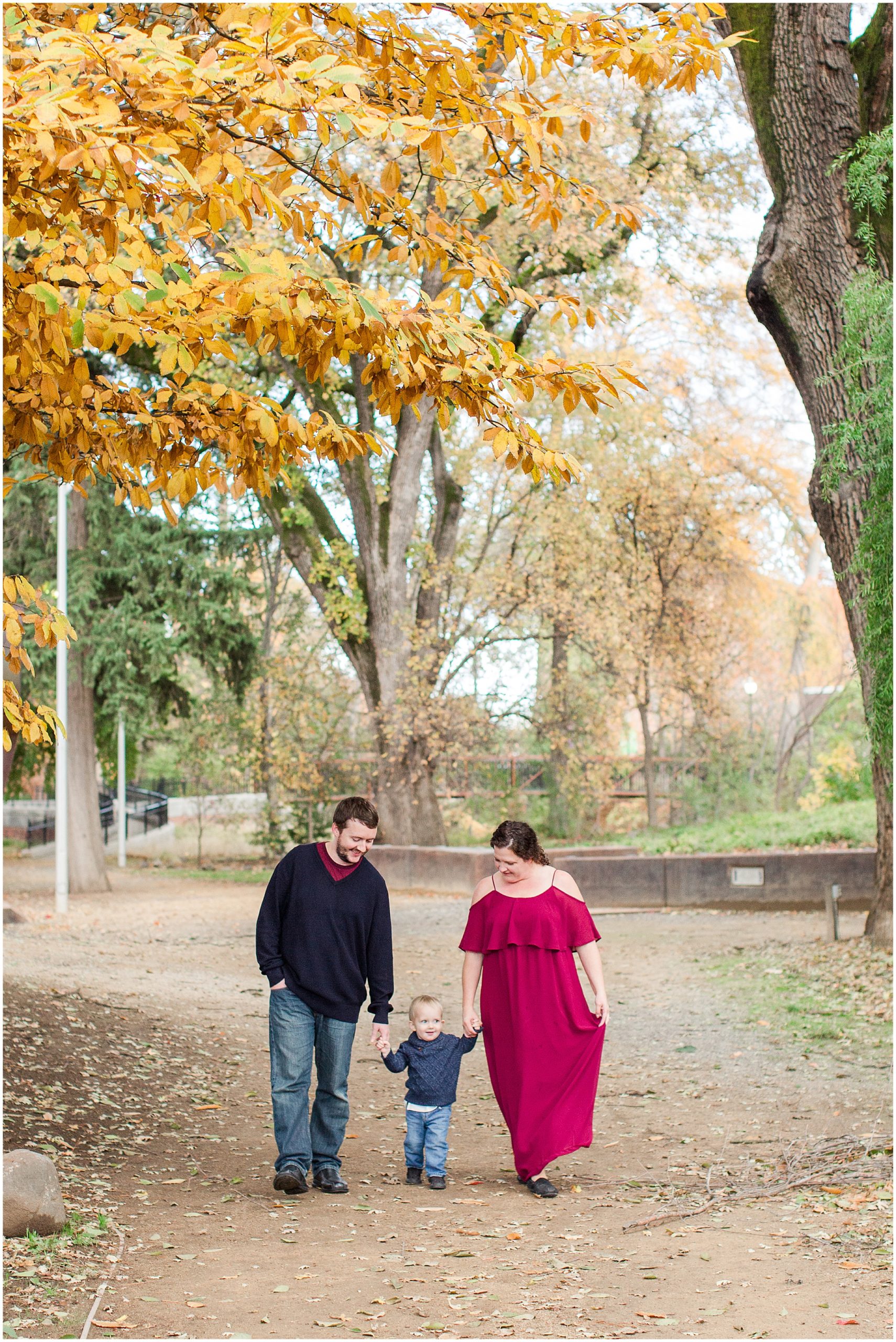 Family Walking on Chico State Campus | Abbie + Dan