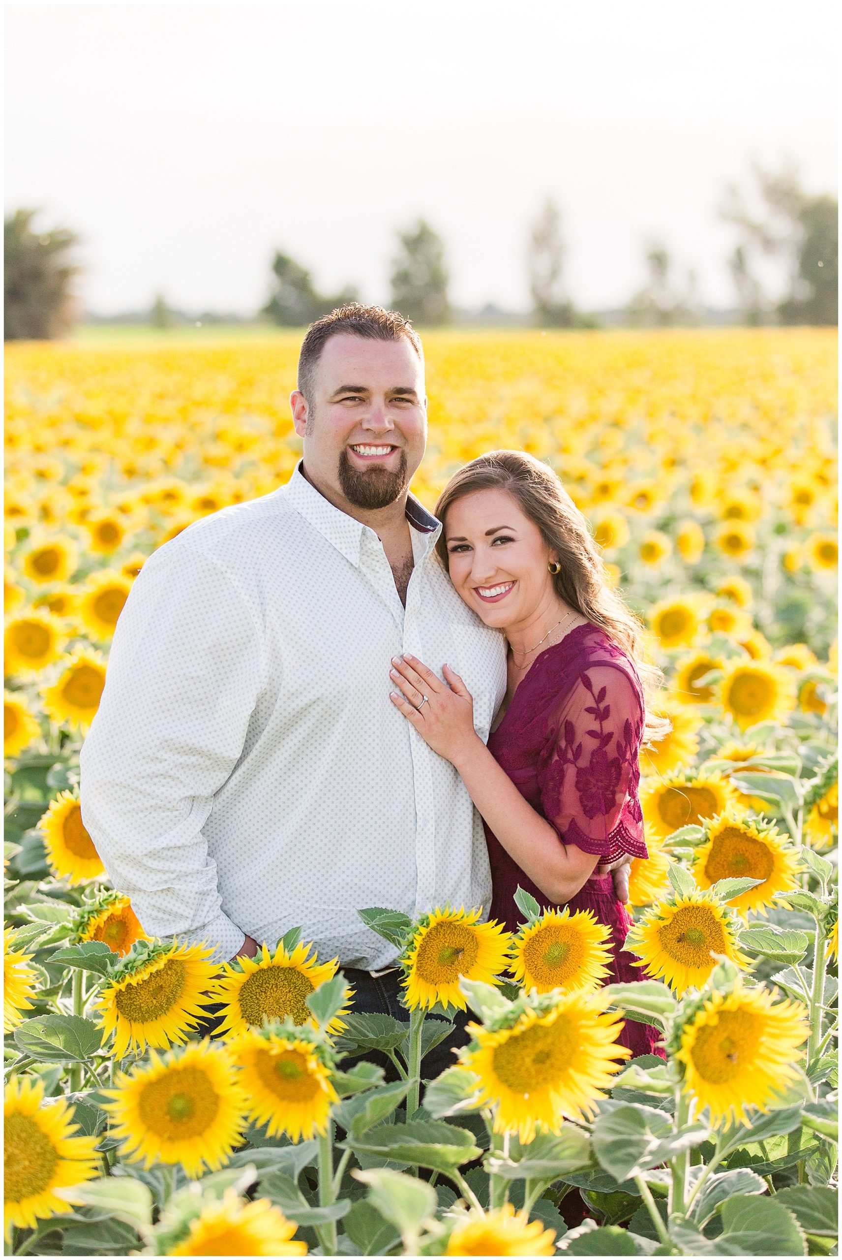 Engagement Session in Sunflower Field | Mackenzie + Matt