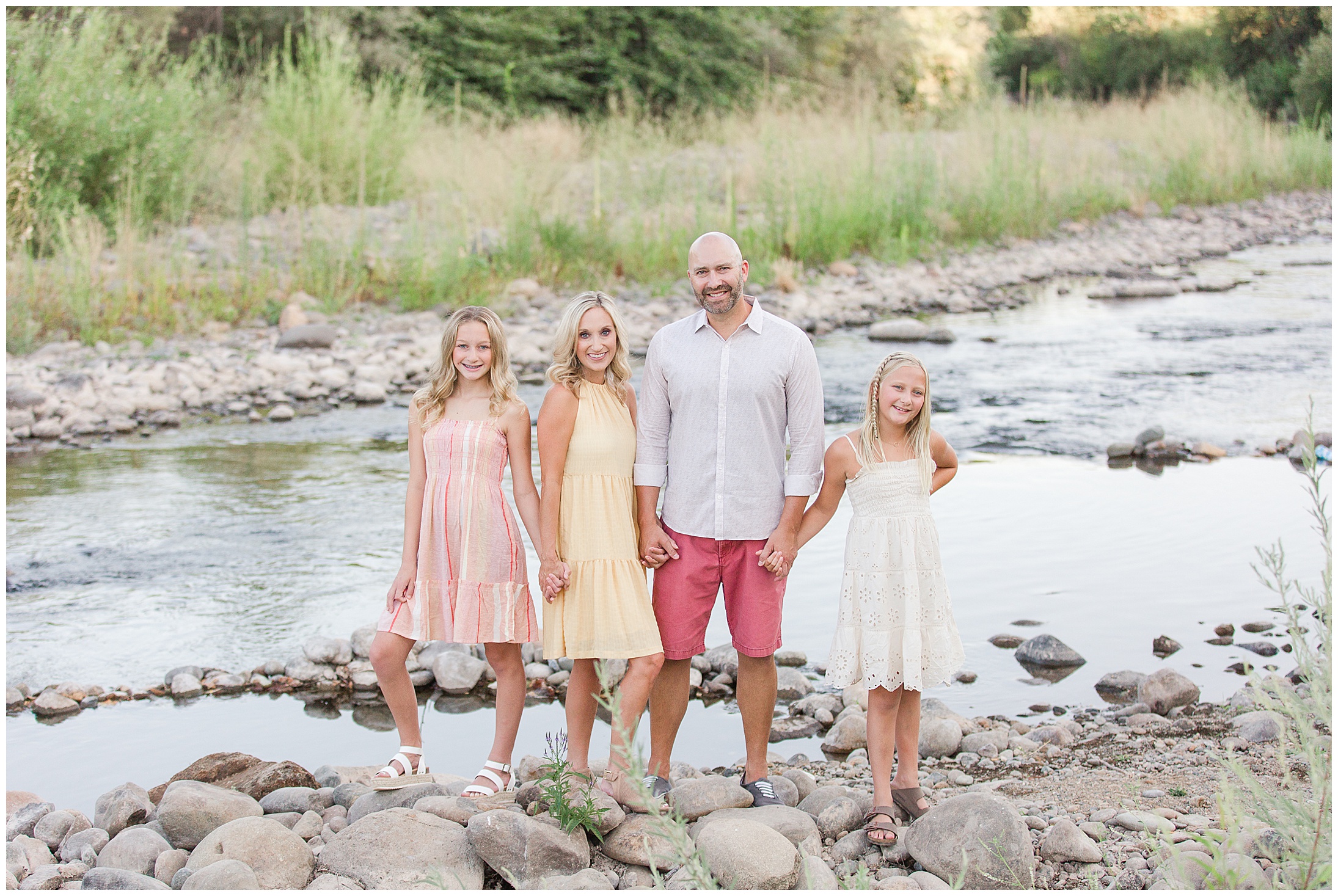 Butte Creek Grass Field Chico Family Session,