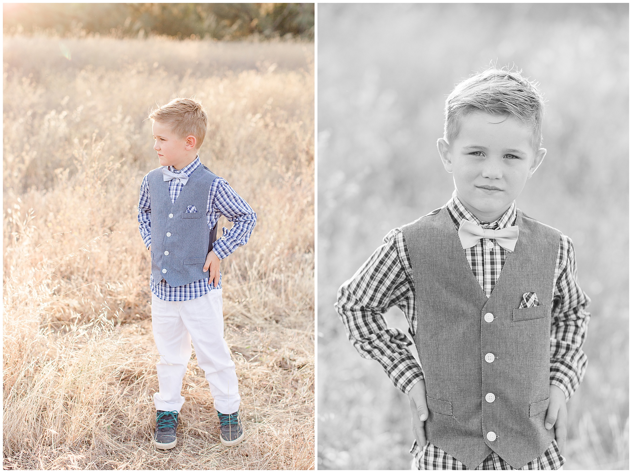 Butte Creek Creekside Family Session Chico CA Bowtie Sunflower,