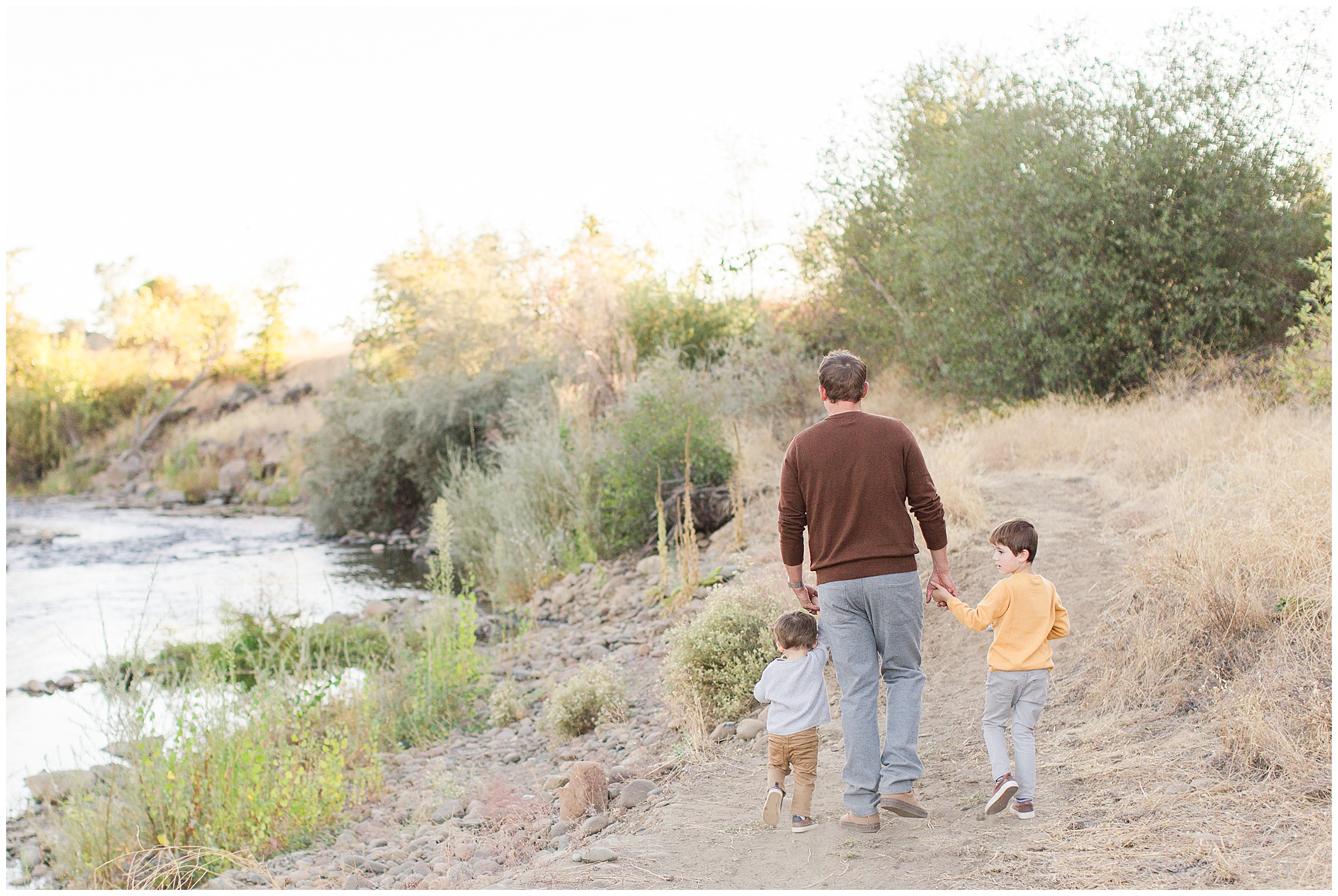 Creekside Fall Family Portraits Chico CA Sequin Dress,