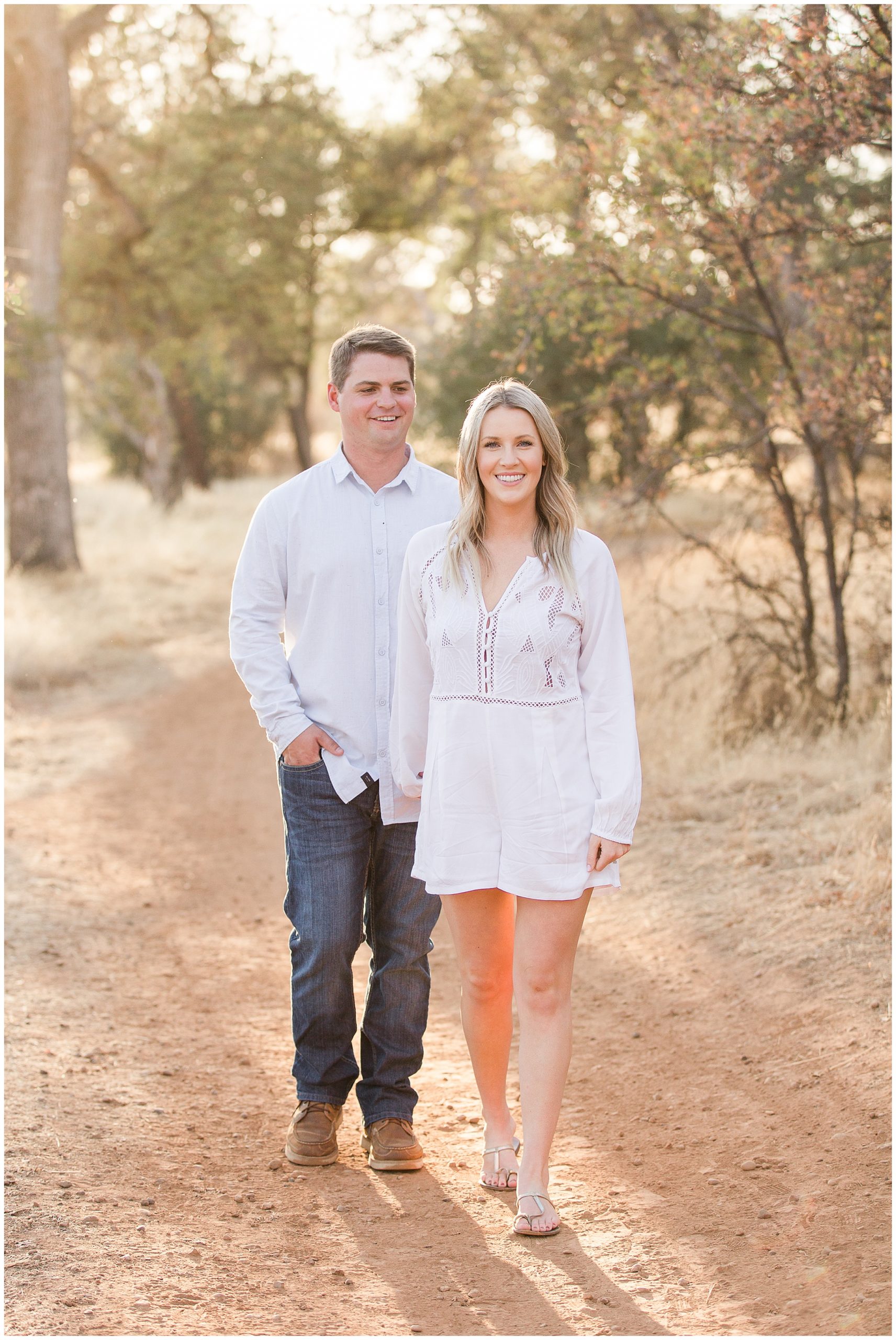Walk in Bidwell Park Engagement Session | Emily + Tucker