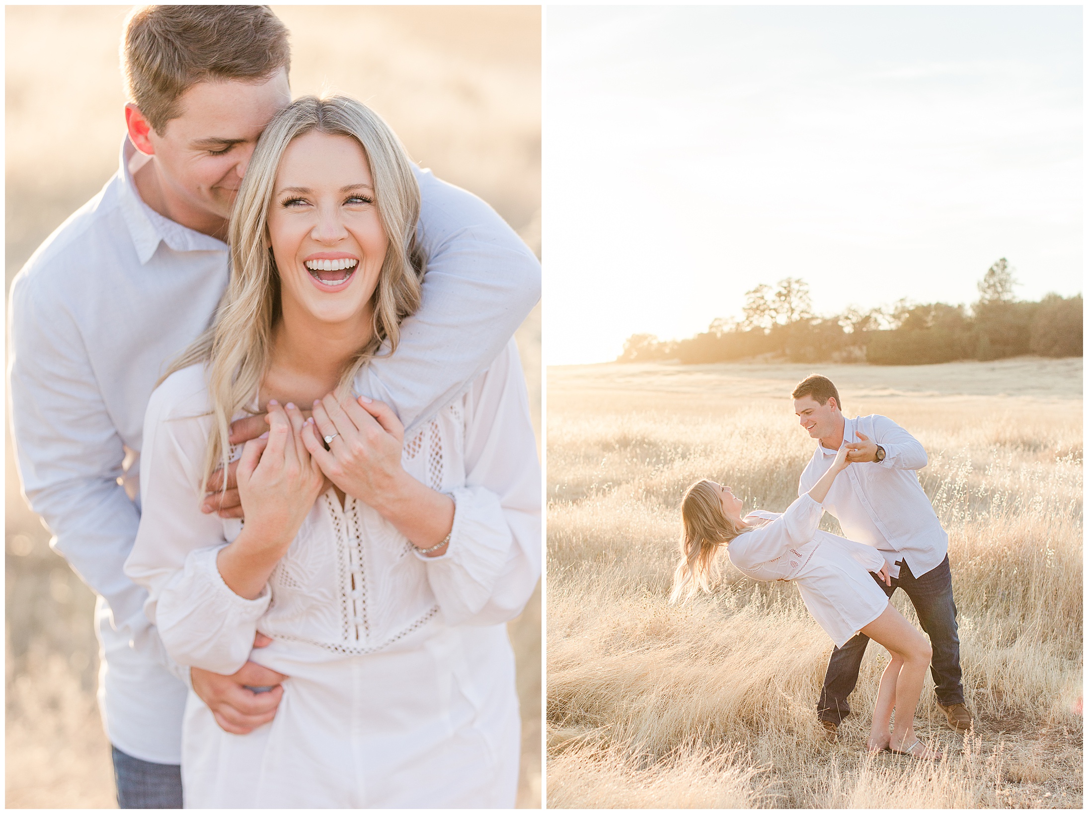 Upper Bidwell Park Chico California Fall Engagement Session Champagne,