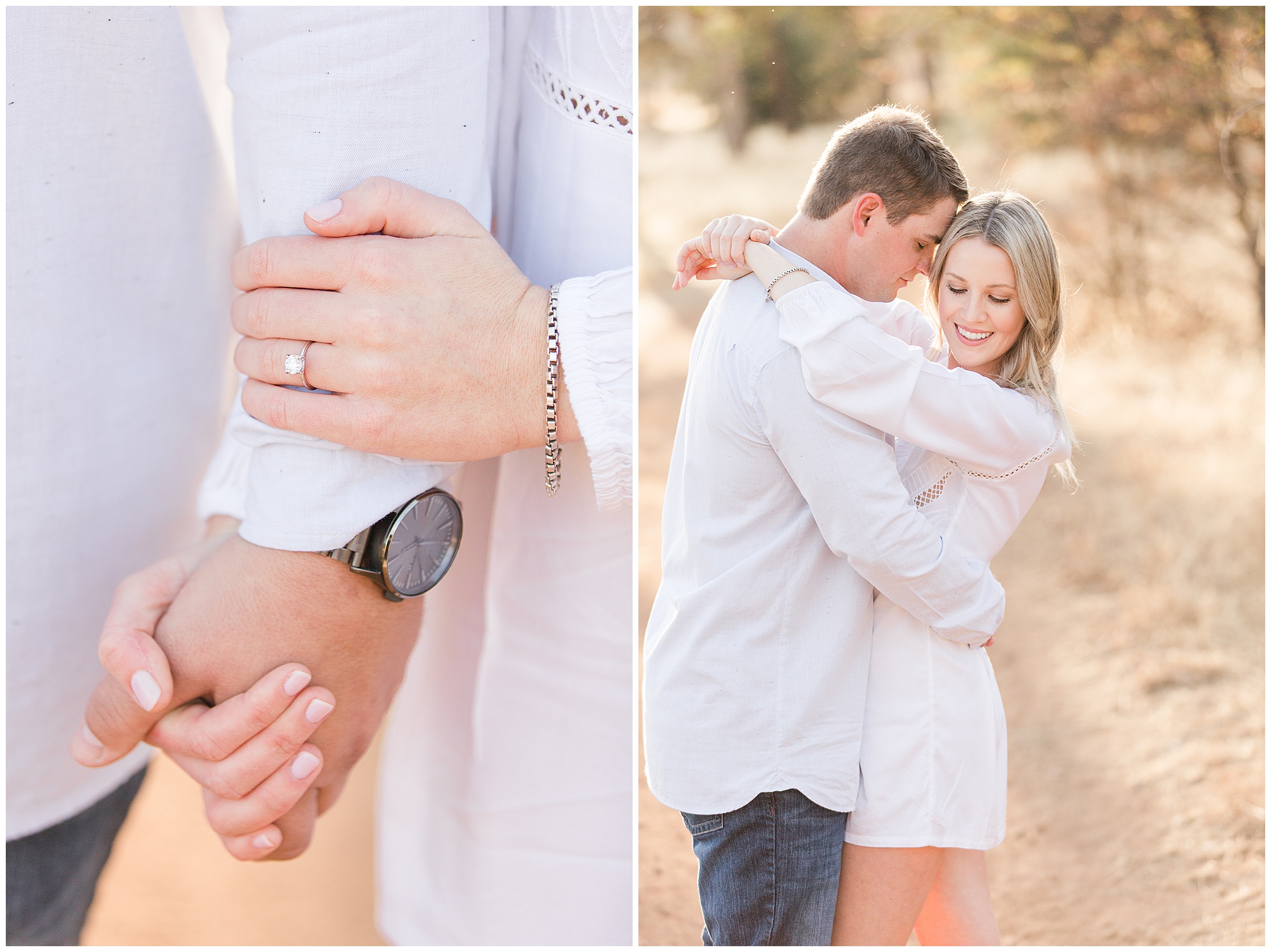 Upper Bidwell Park Chico California Fall Engagement Session Champagne,