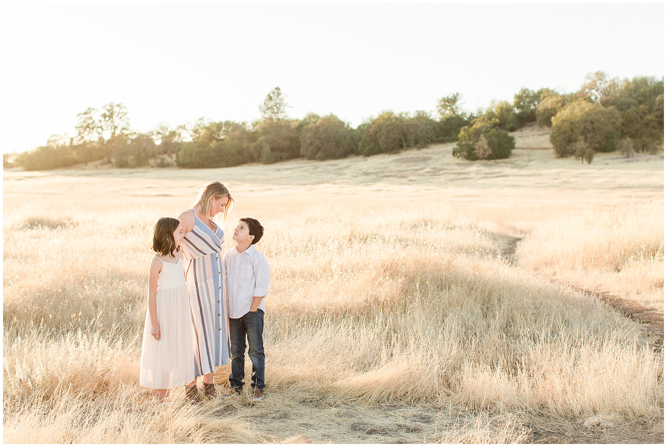 Upper Bidwell Park Chico CA Family Session Sunset,