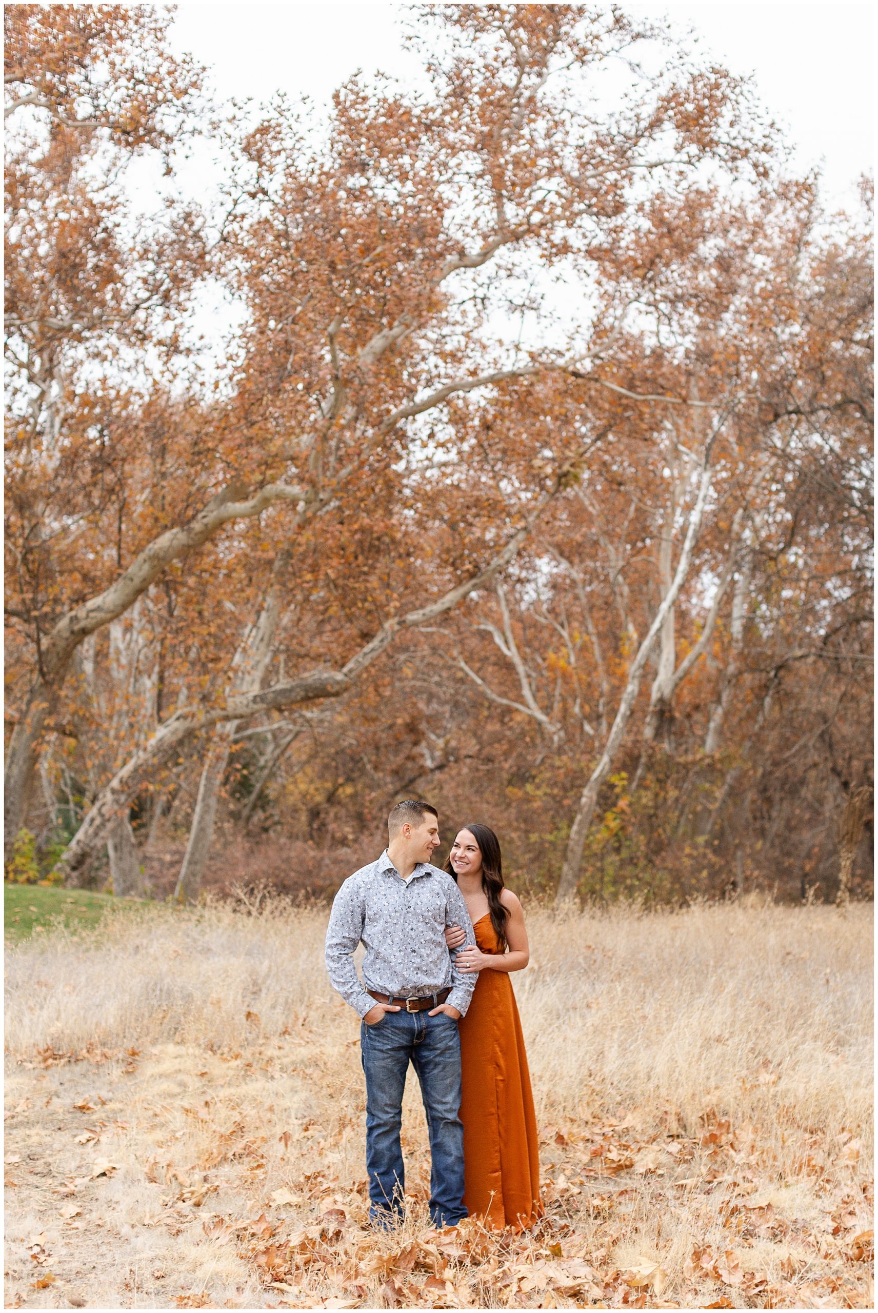 Winter Engagement Session with Fall Colors | Lauren + Sean
