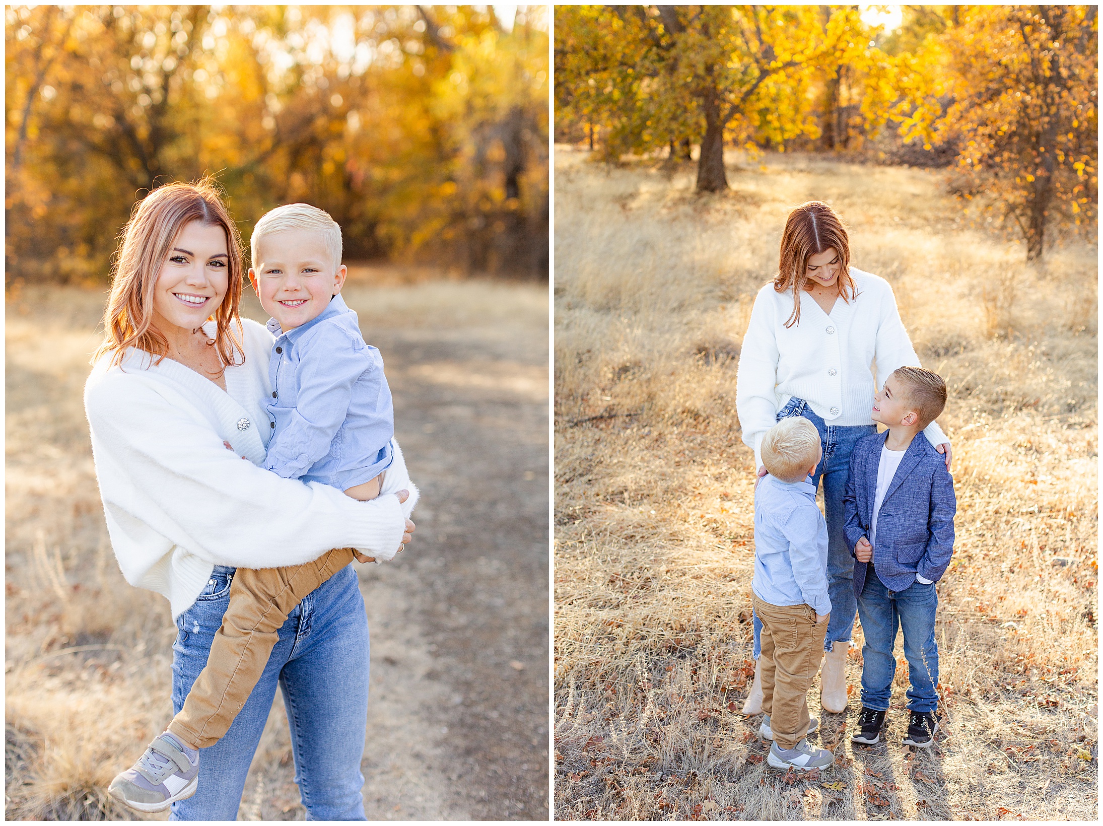 Grass Field Chico CA Family Session Fall,