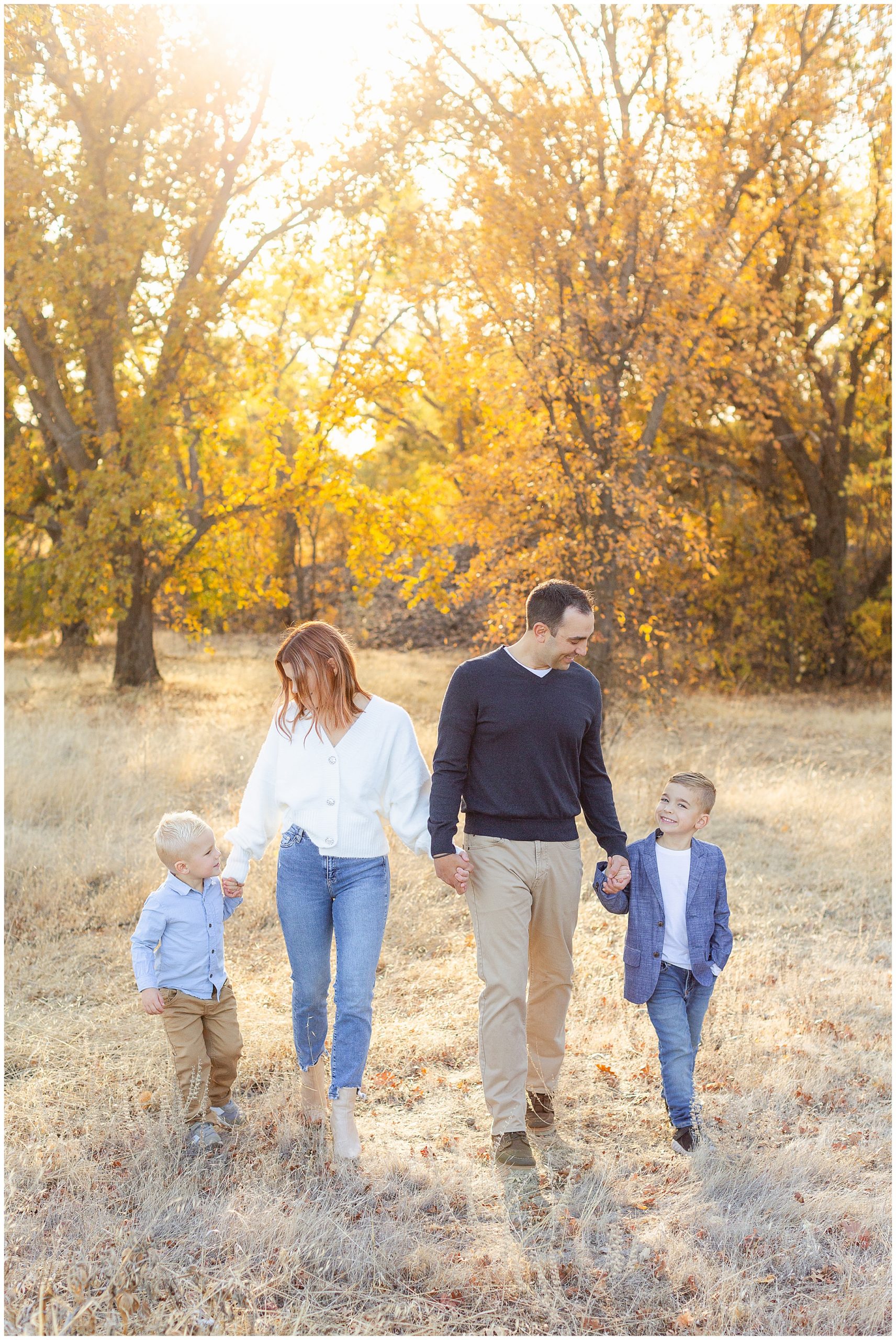 Family Walk in Chico Fall | Tory and Billy