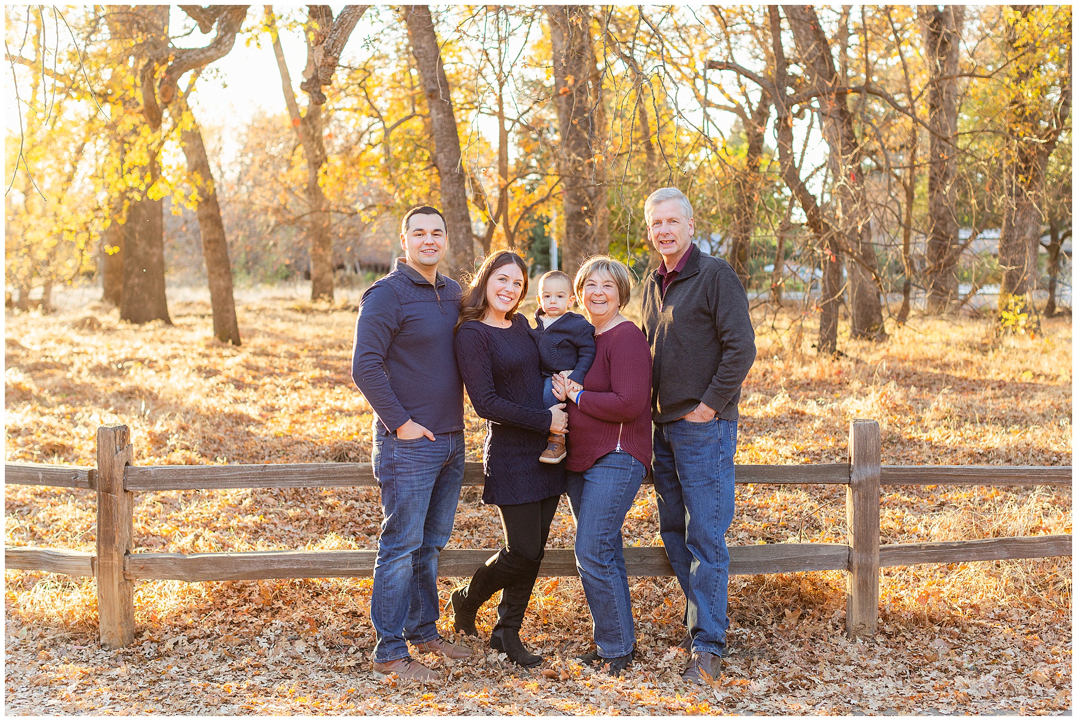 Lower Bidwell Park Extended Family Session Chico CA Grandparents,