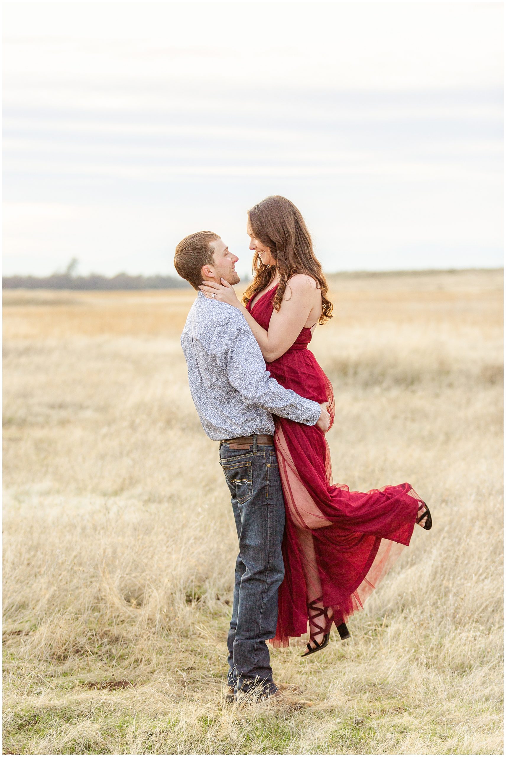 Lift in Upper Bidwell Park Engagement Session Winter | Katie + Paul