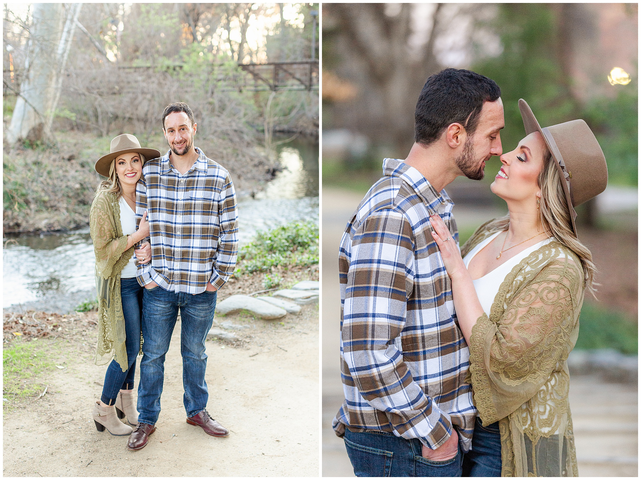 Almond Blossom Engagement Session California State University Chico Bouquet Hat,
