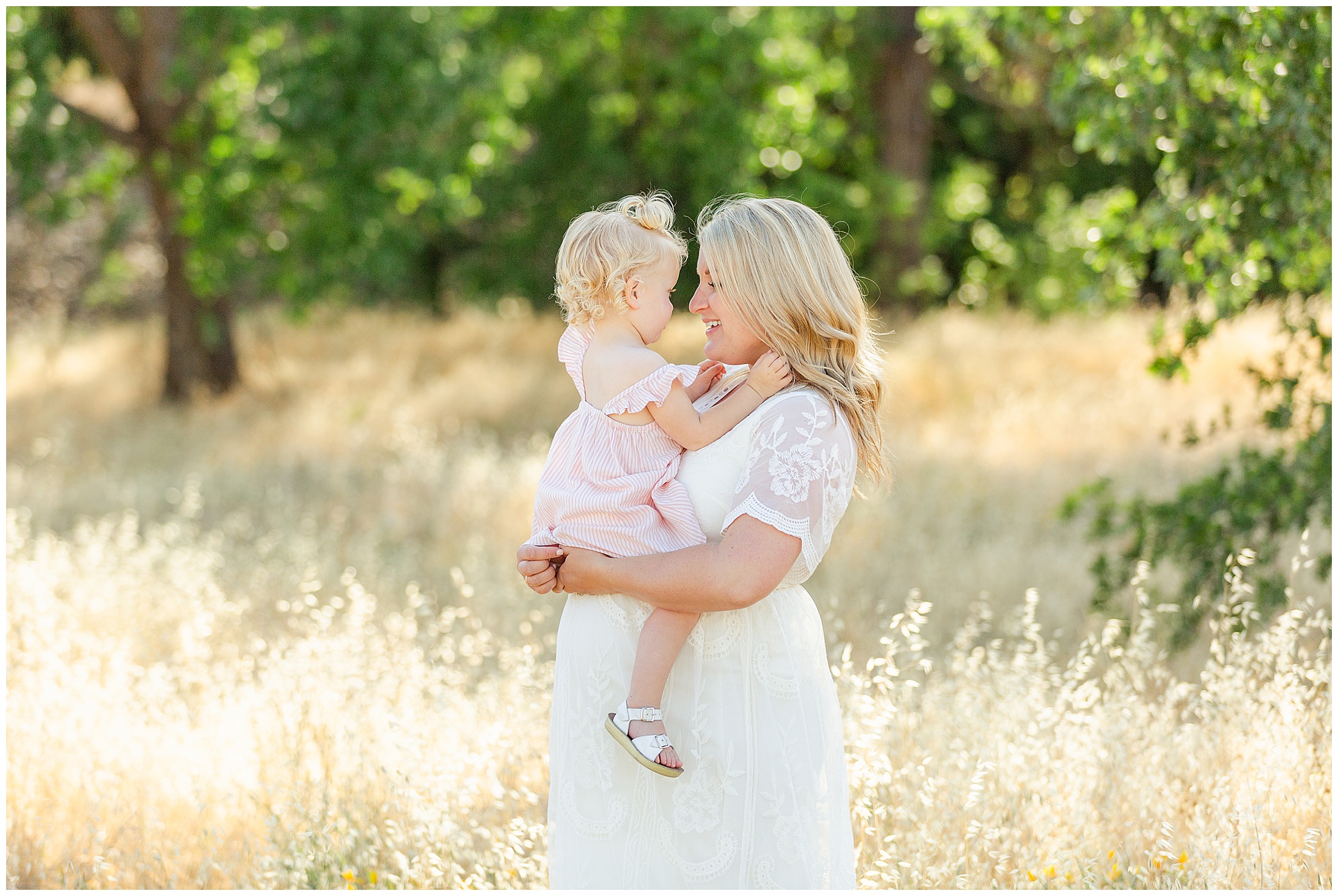 Grass Field Maternity Family Session Chico CA Big Sister,