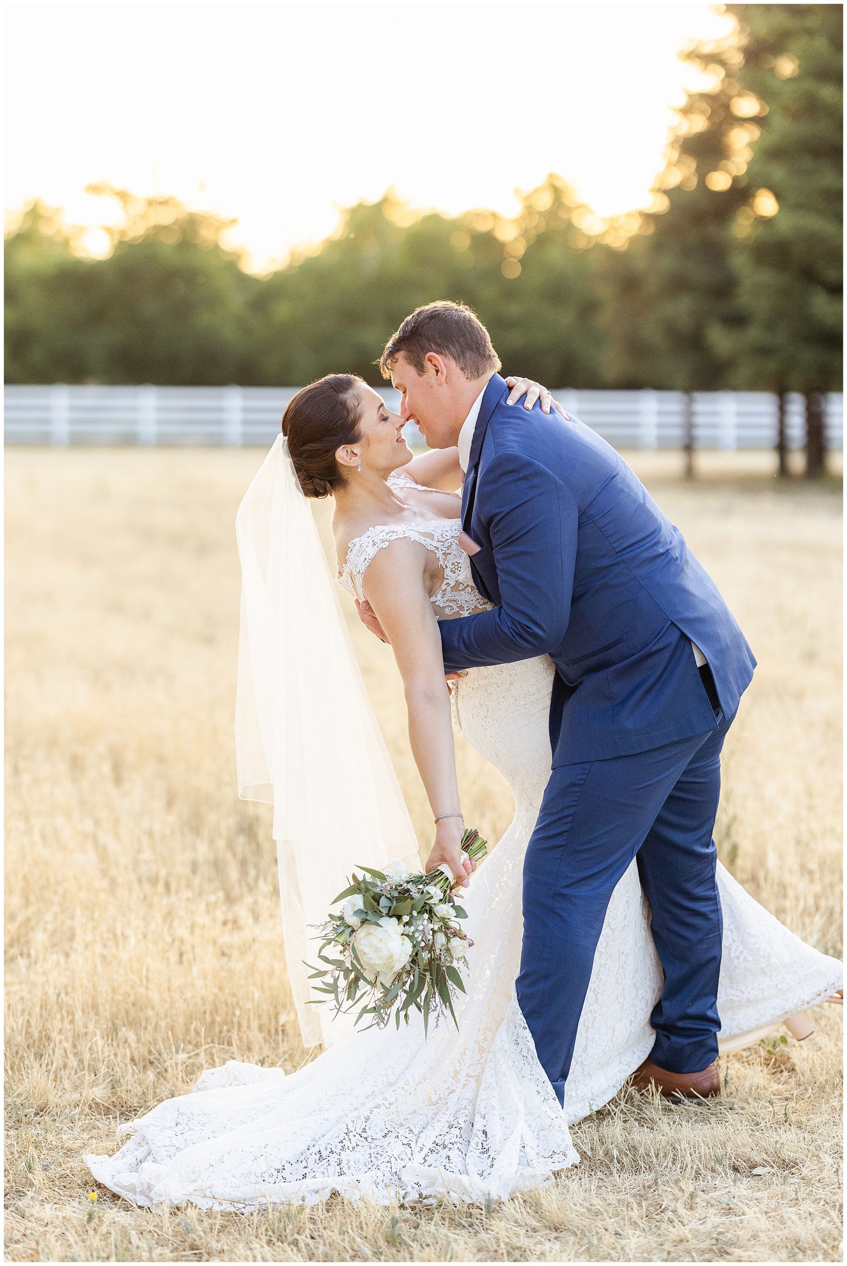 Irongate Garden Inn Wedding | Husband Dips Wife with a Kiss | Erin + Chris