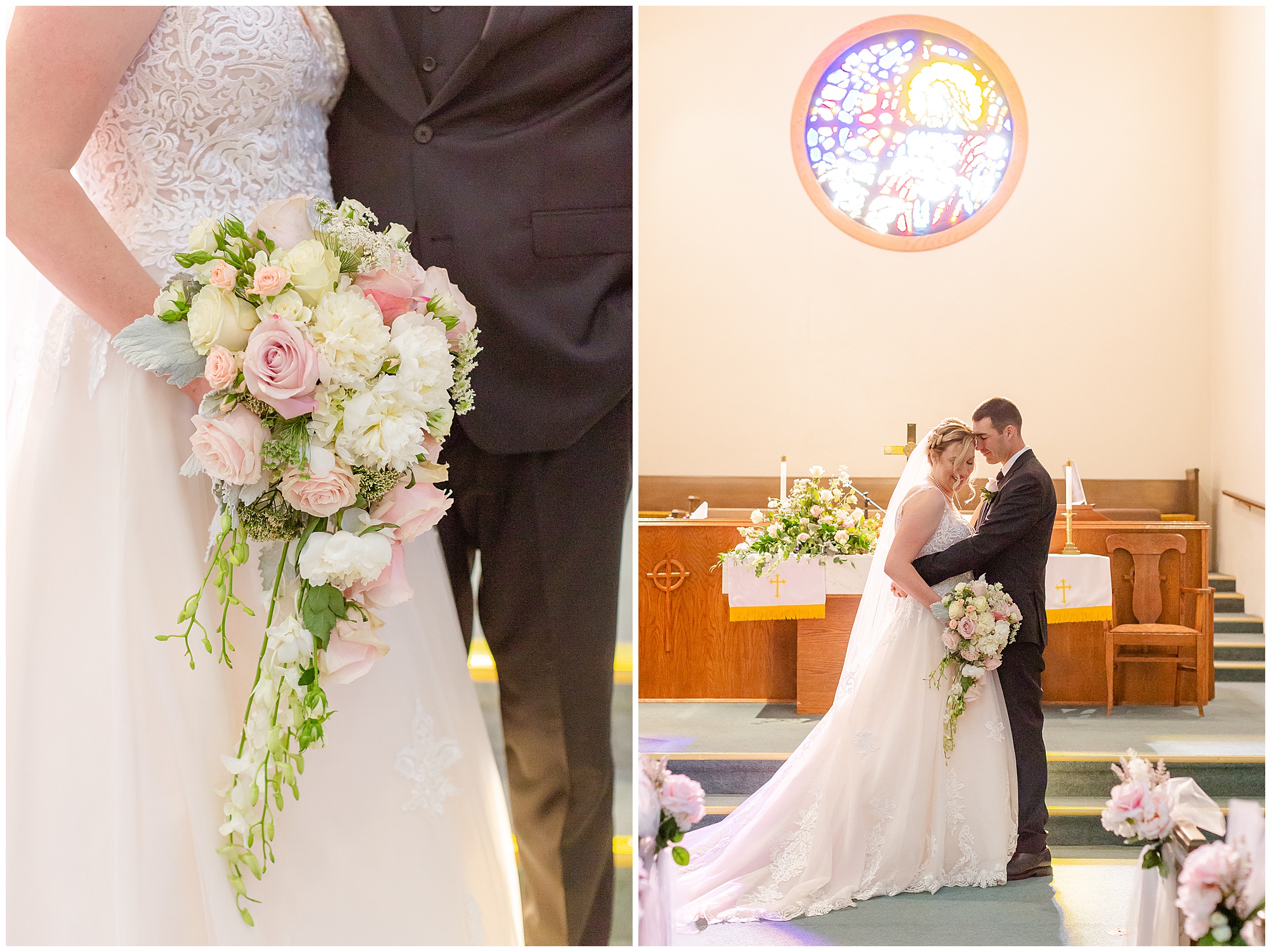 Federated Church Wedding Orland CA Cross Maggie Sottero Wedding Dress,