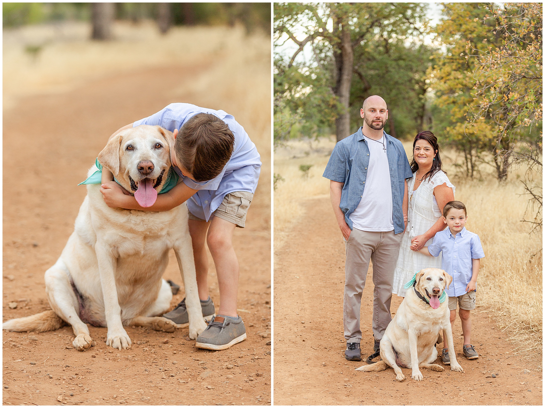 Upper Bidwell Park Family Session Chico CA Dog Cat,