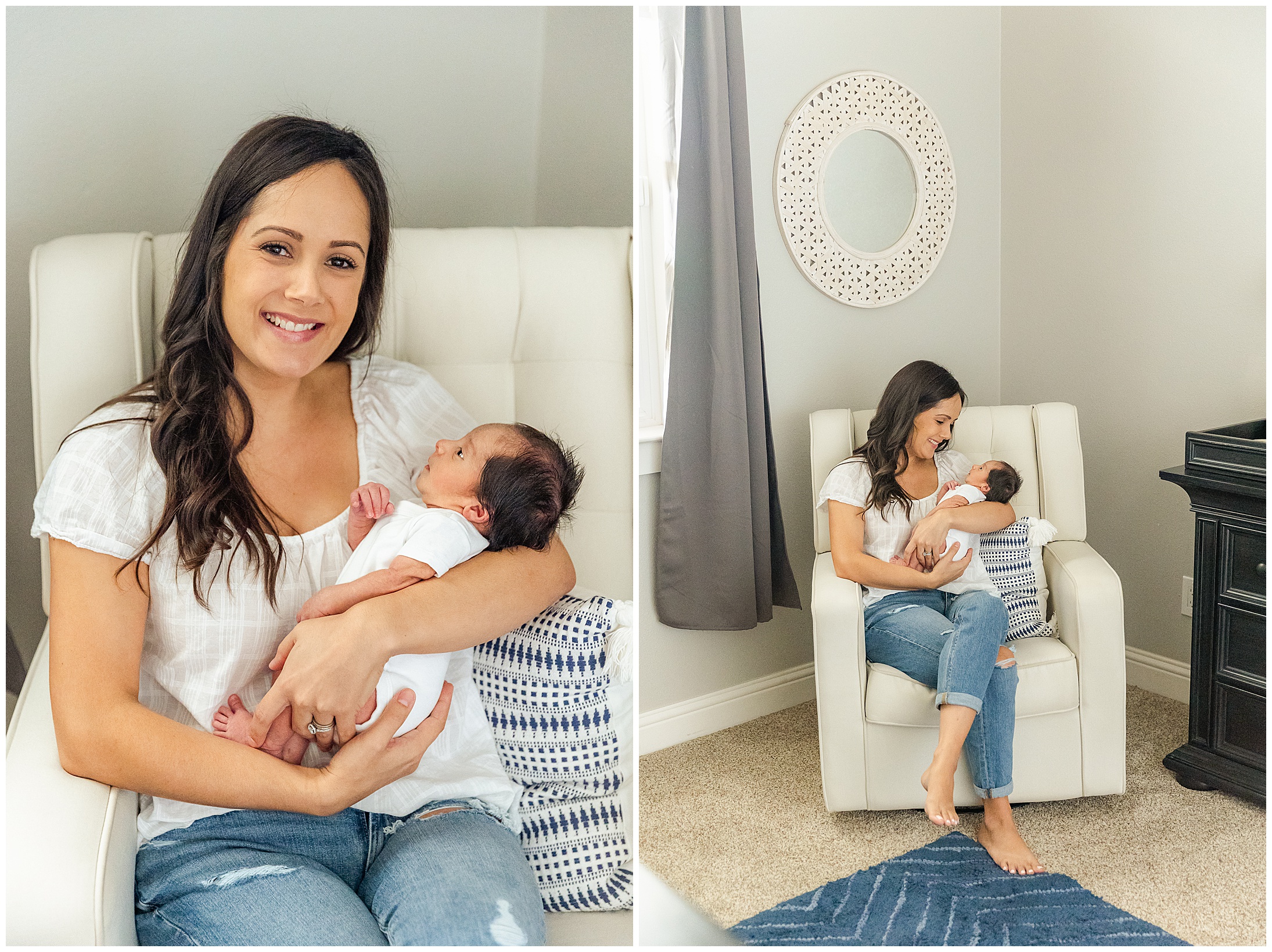Newborn In-Home Lifestyle Session August Brothers Nursery Master Bedroom,