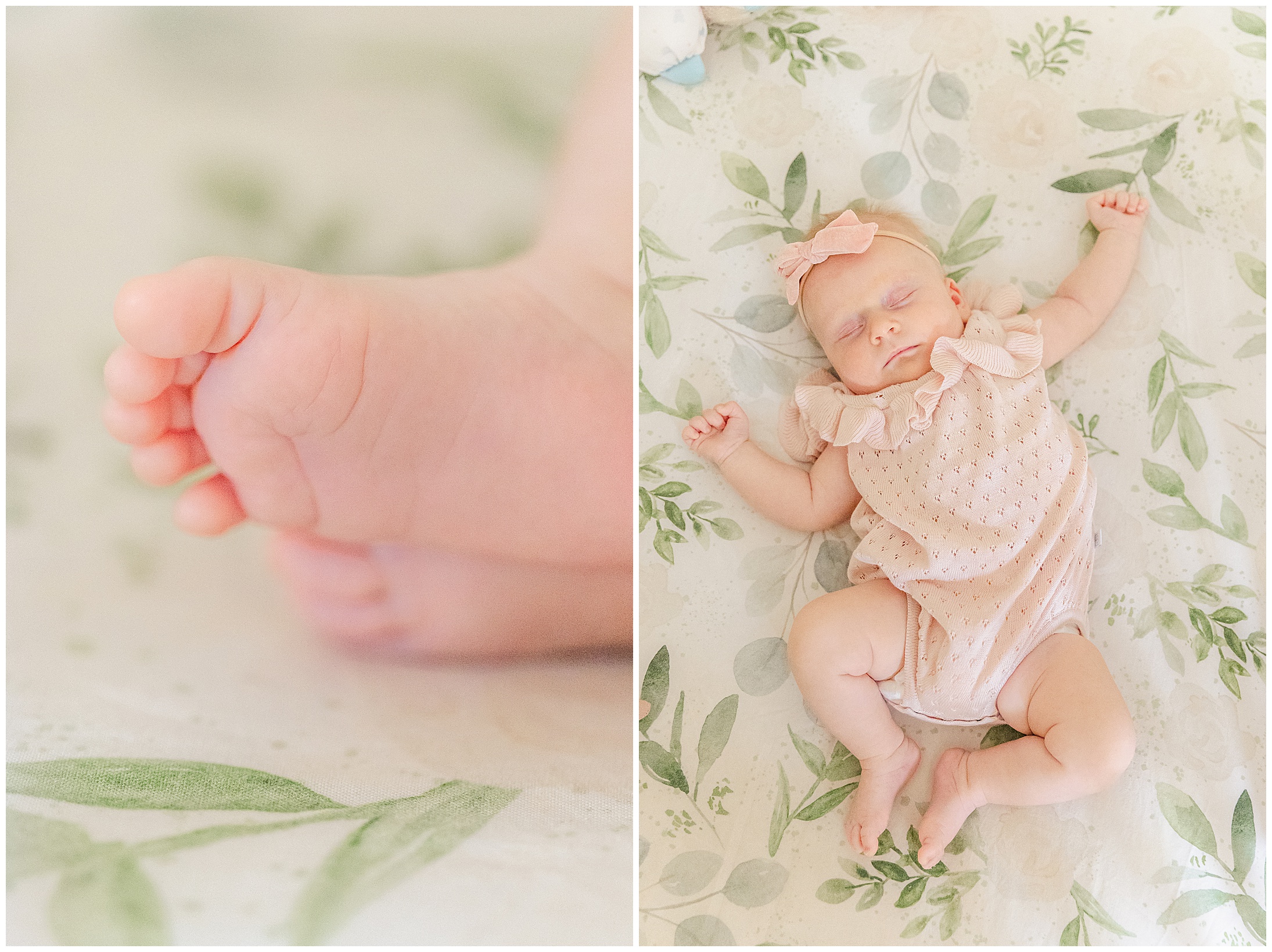 Newborn In Home Lifestyle Session Willows CA Sisters Pink,