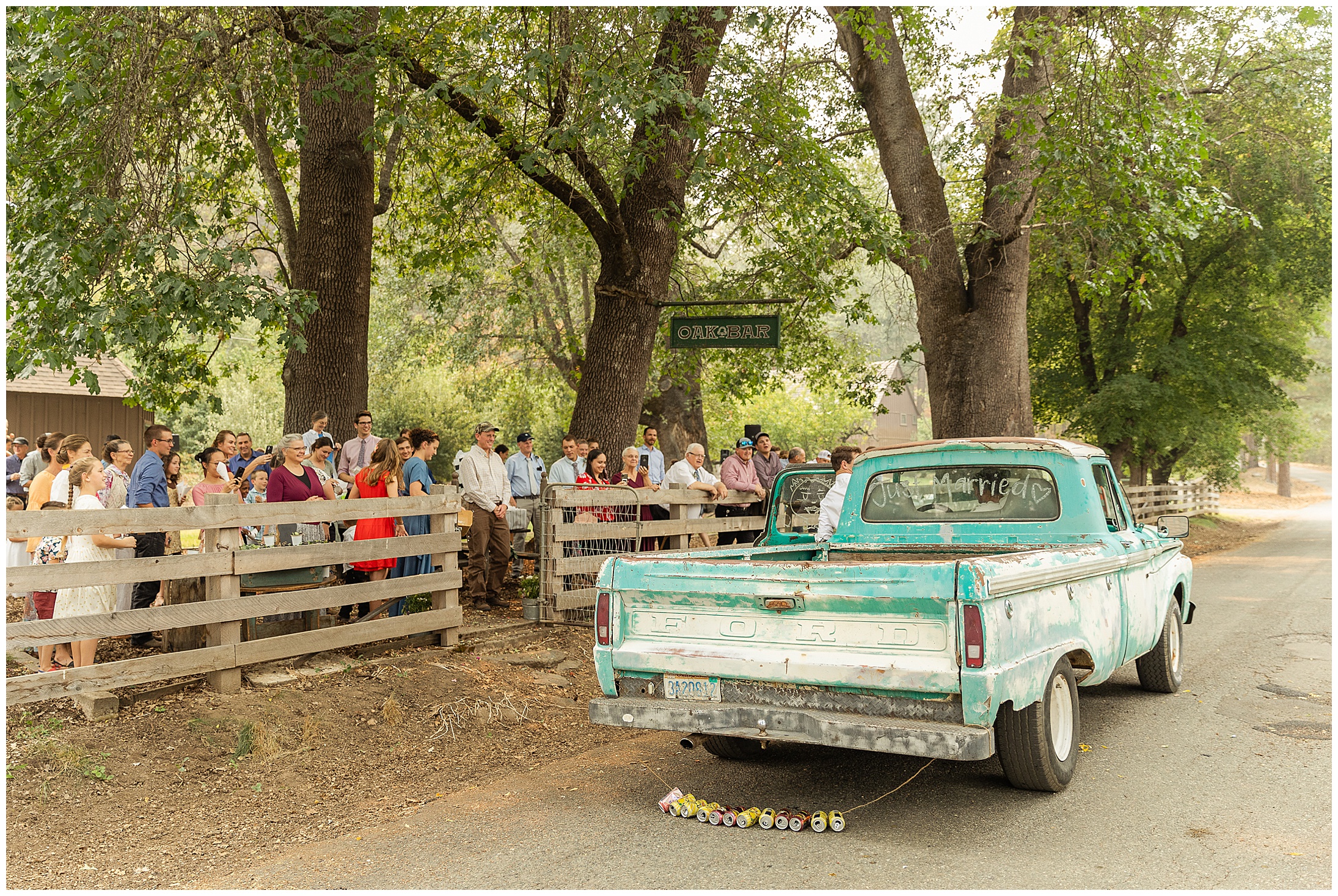 Oak Bar Lodge Klamath River CA Hilltop Ceremony Country Wedding Blue Mustard Cranberry,
