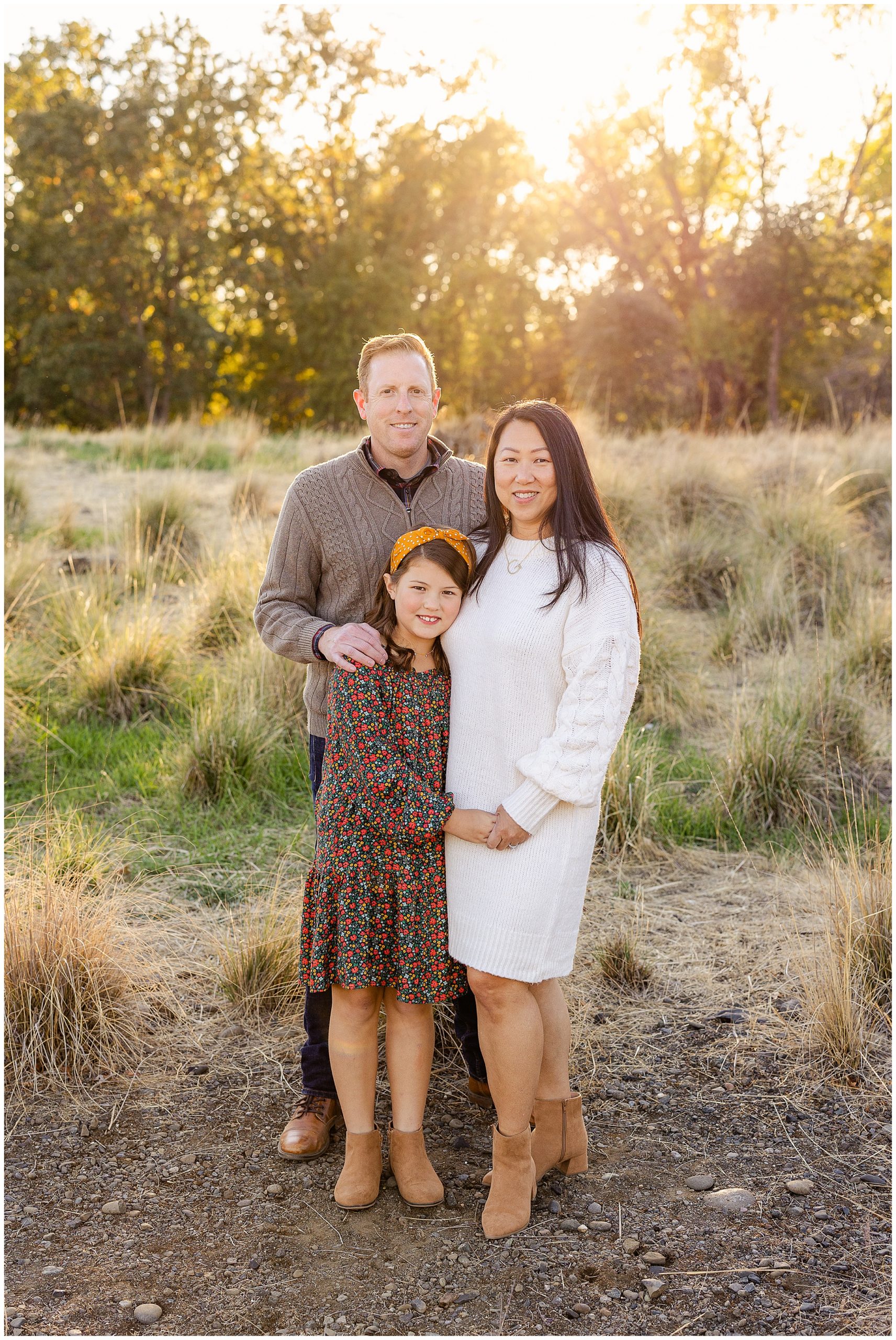 Fall Family Session in Grass Field | Jackie + Andrew