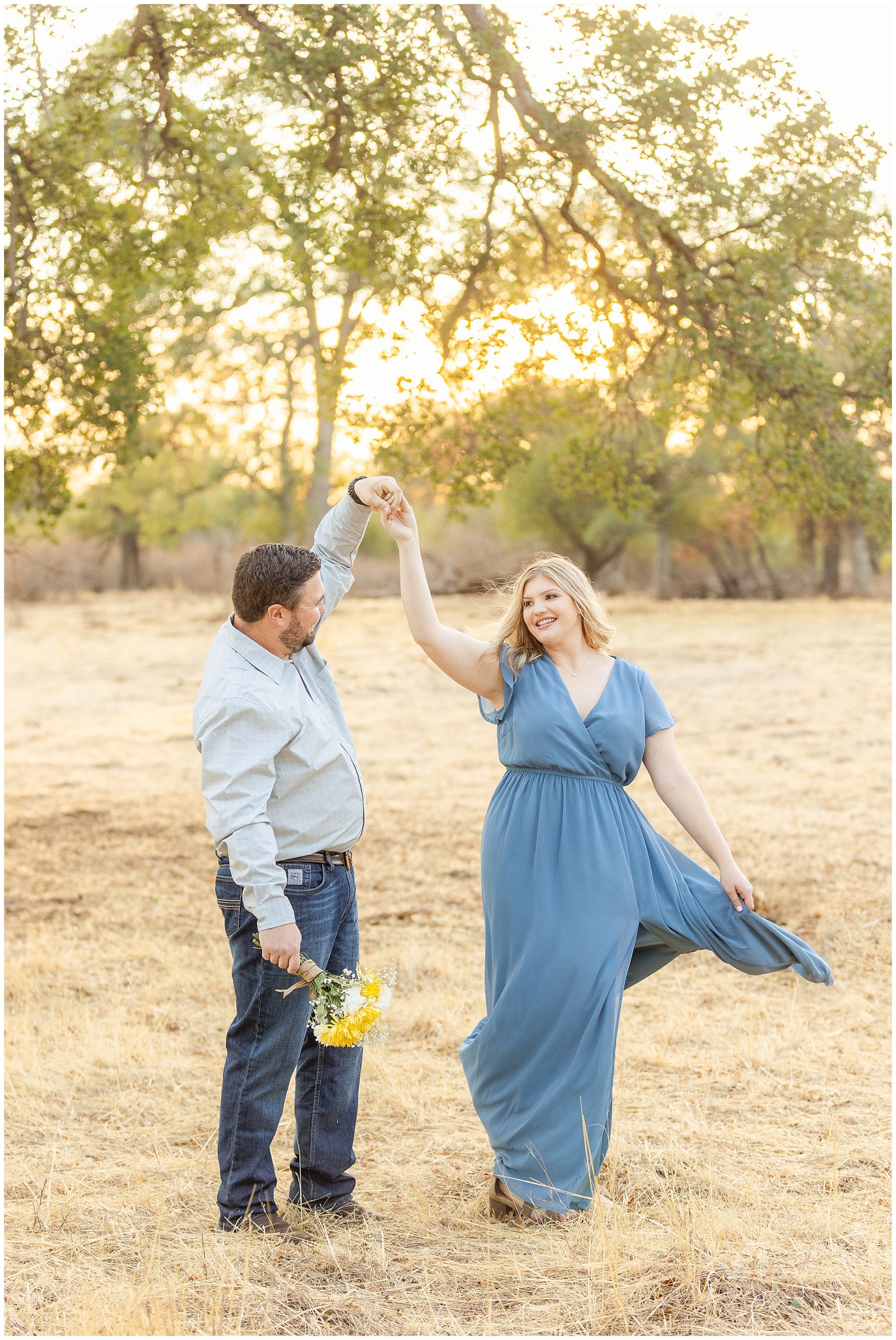 Upper Bidwell Park Engagement Session Chico CA Trail Fall September Yellow Flowers_0006.jpg