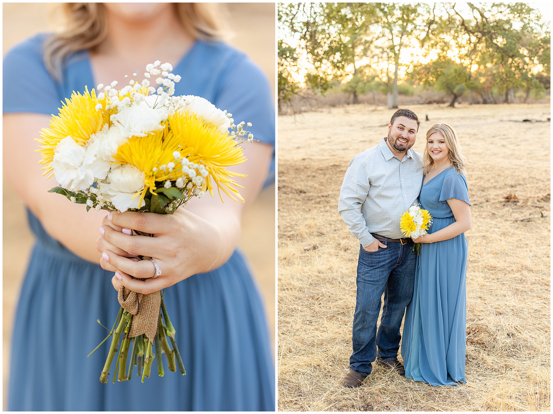 Upper Bidwell Park Engagement Session Chico CA Trail Fall September Yellow Flowers_0010.jpg