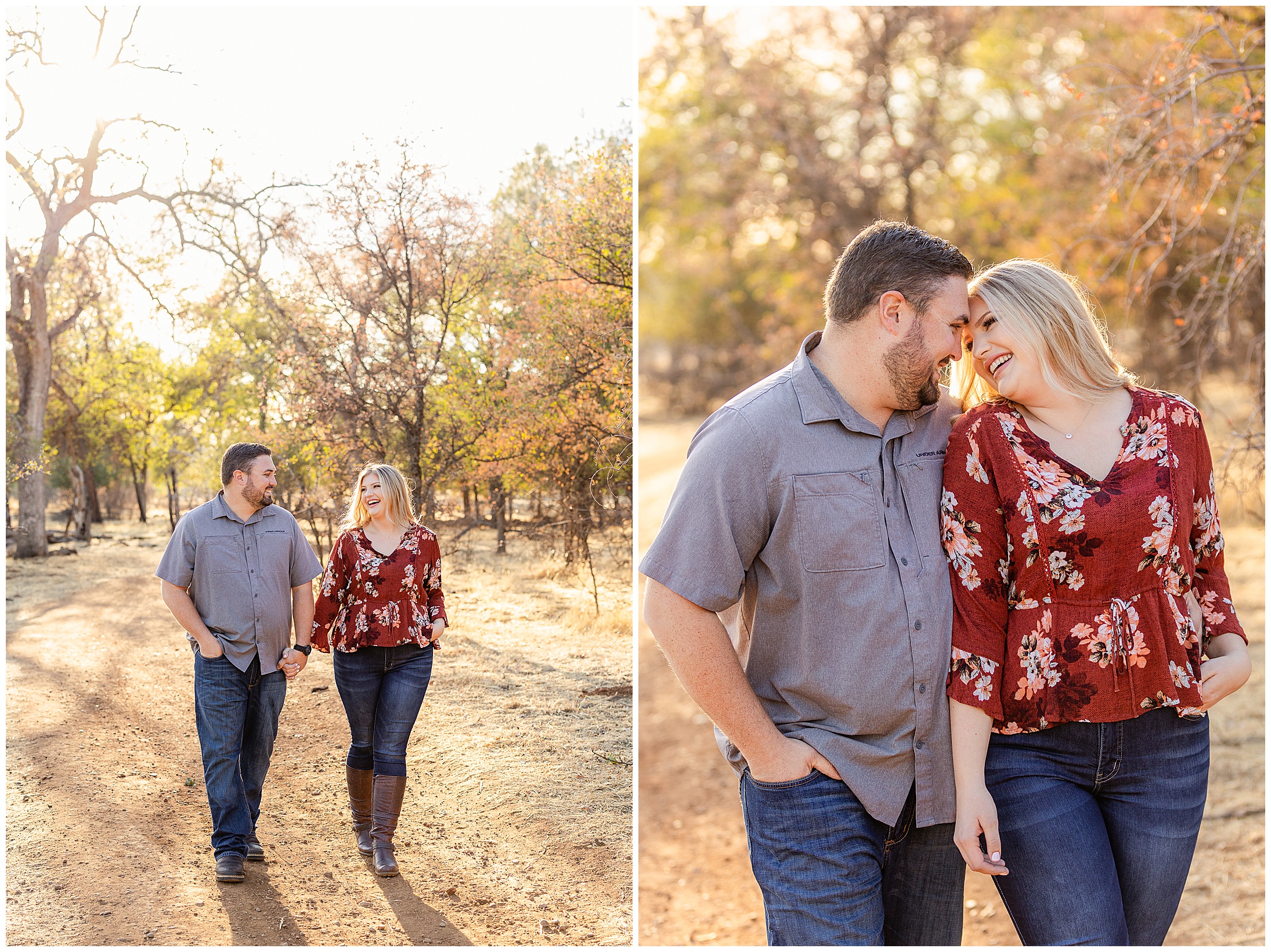 Upper Bidwell Park Engagement Session Chico CA Trail Fall September Yellow Flowers_0014.jpg