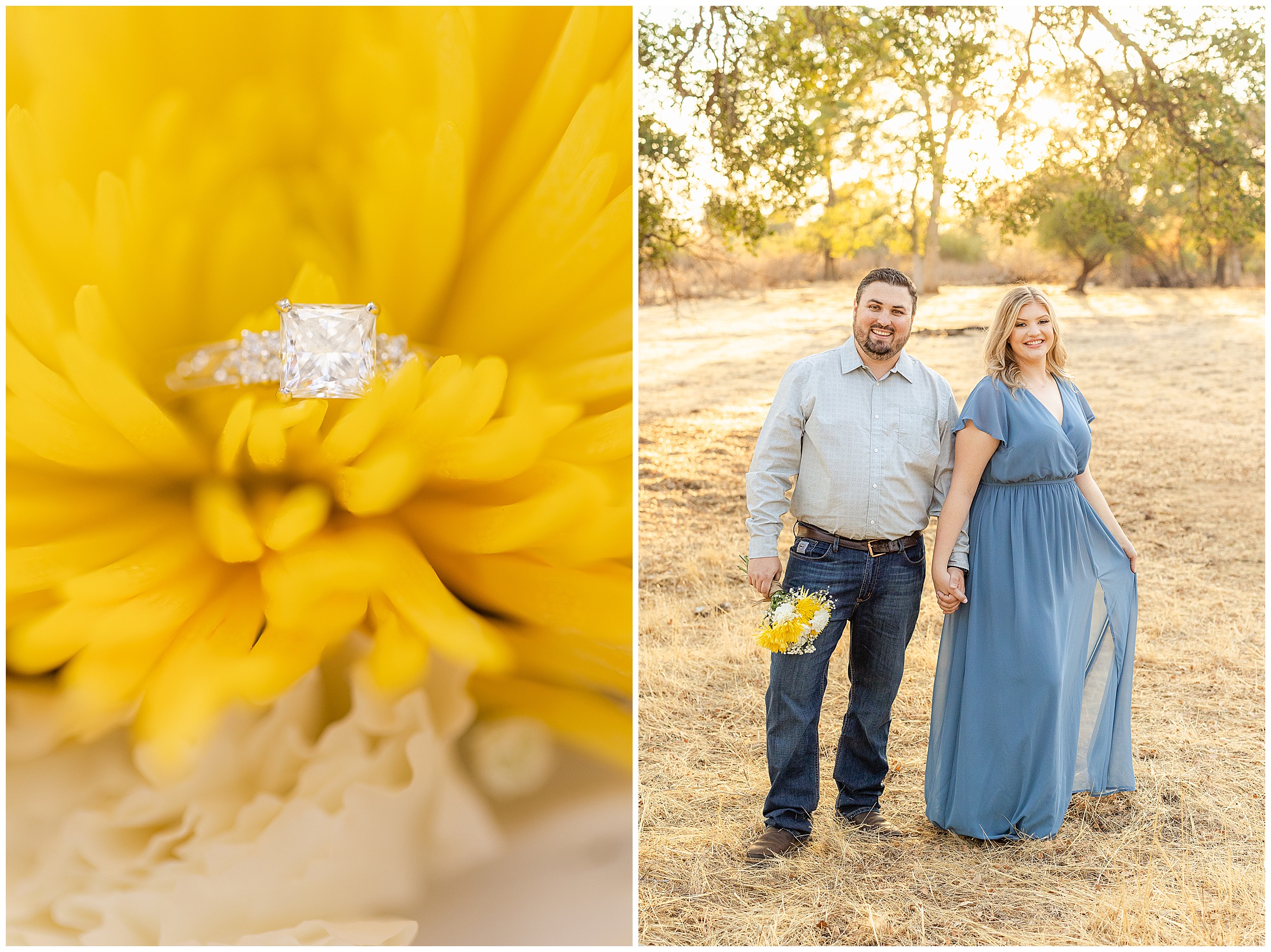 Upper Bidwell Park Engagement Session Chico CA Trail Fall September Yellow Flowers_0017.jpg