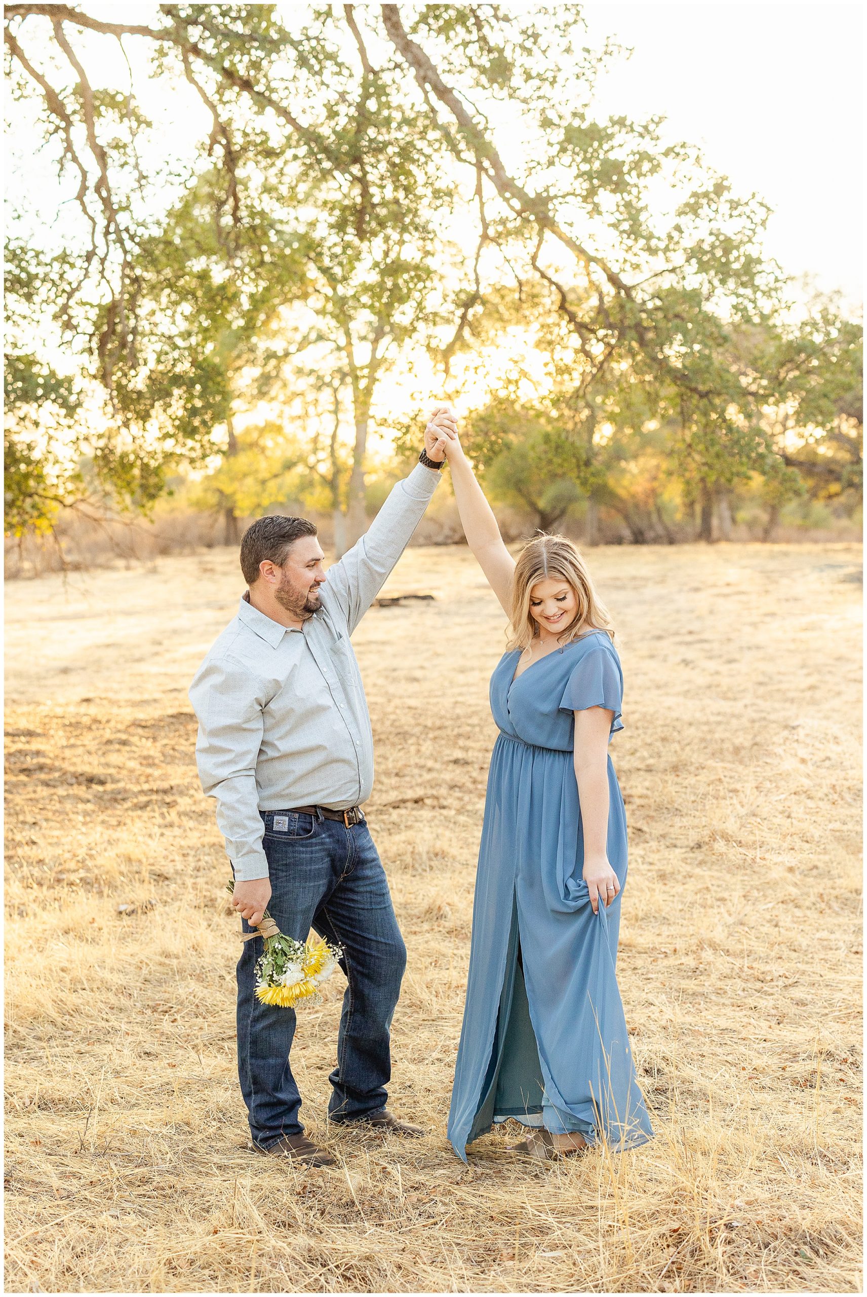 Upper Bidwell Park Engagement Session Chico CA Trail Fall September Yellow Flowers_0020.jpg