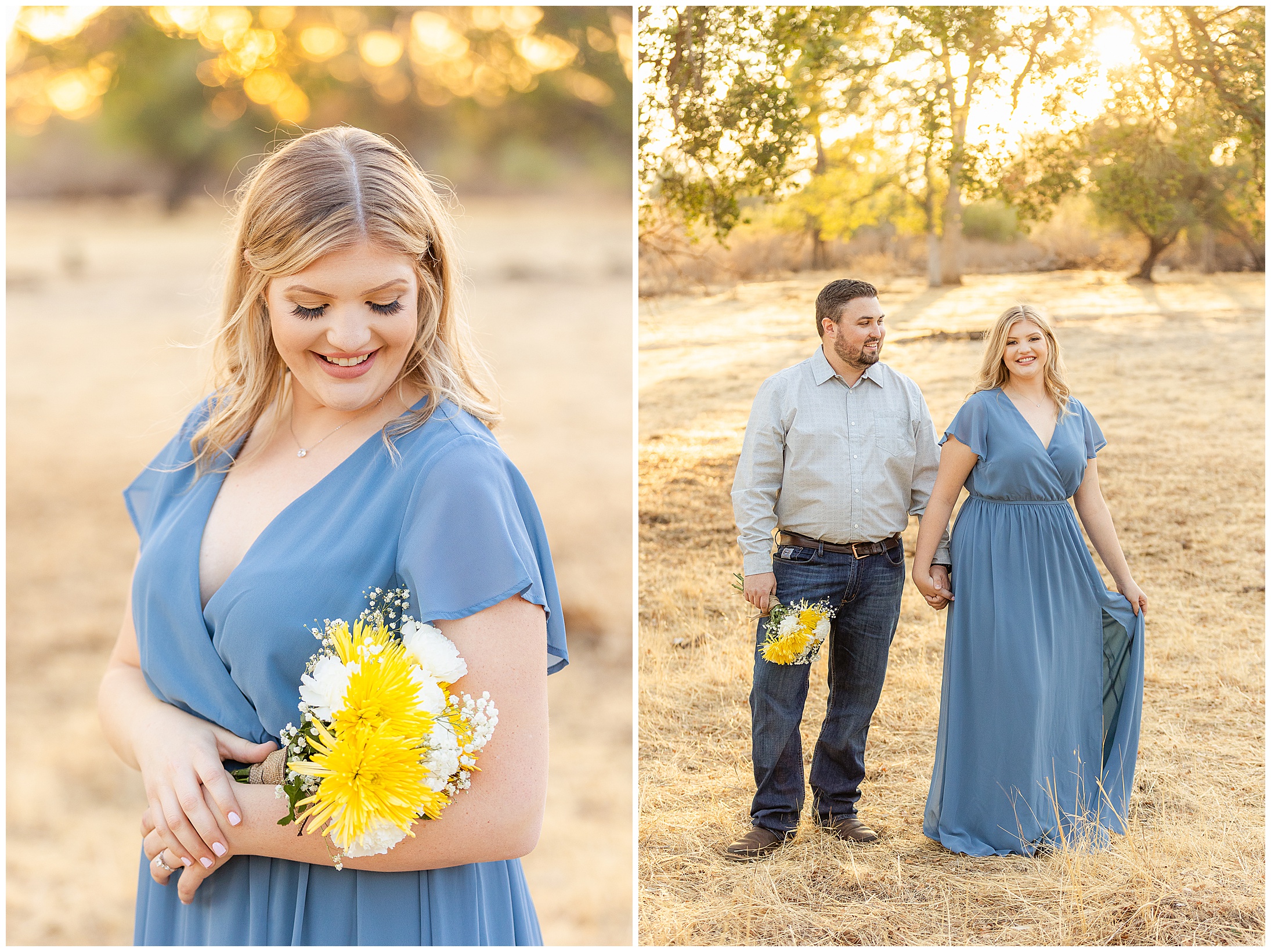 Upper Bidwell Park Engagement Session Chico CA Trail Fall September Yellow Flowers_0021.jpg
