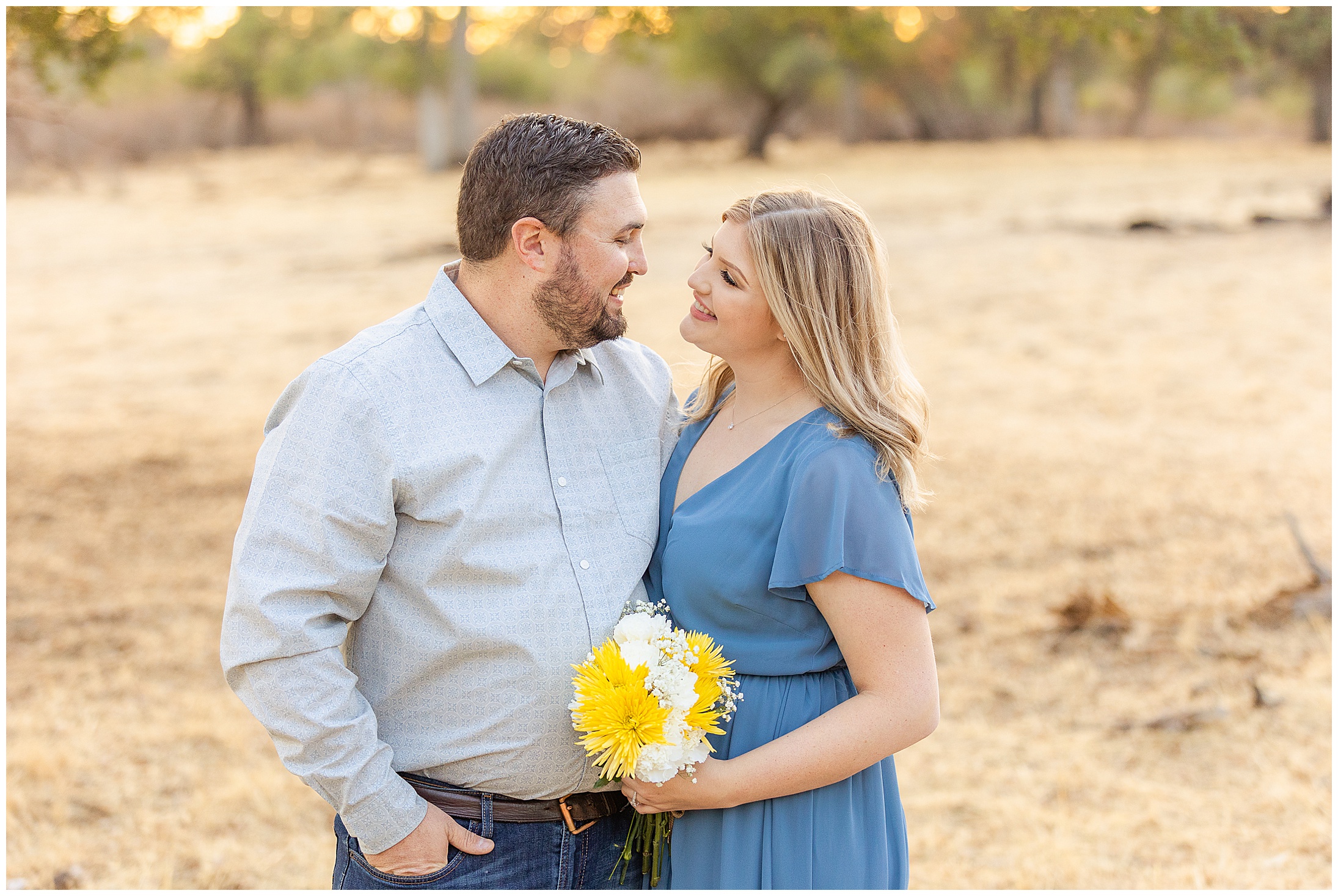 Upper Bidwell Park Engagement Session Chico CA Trail Fall September Yellow Flowers_0022.jpg