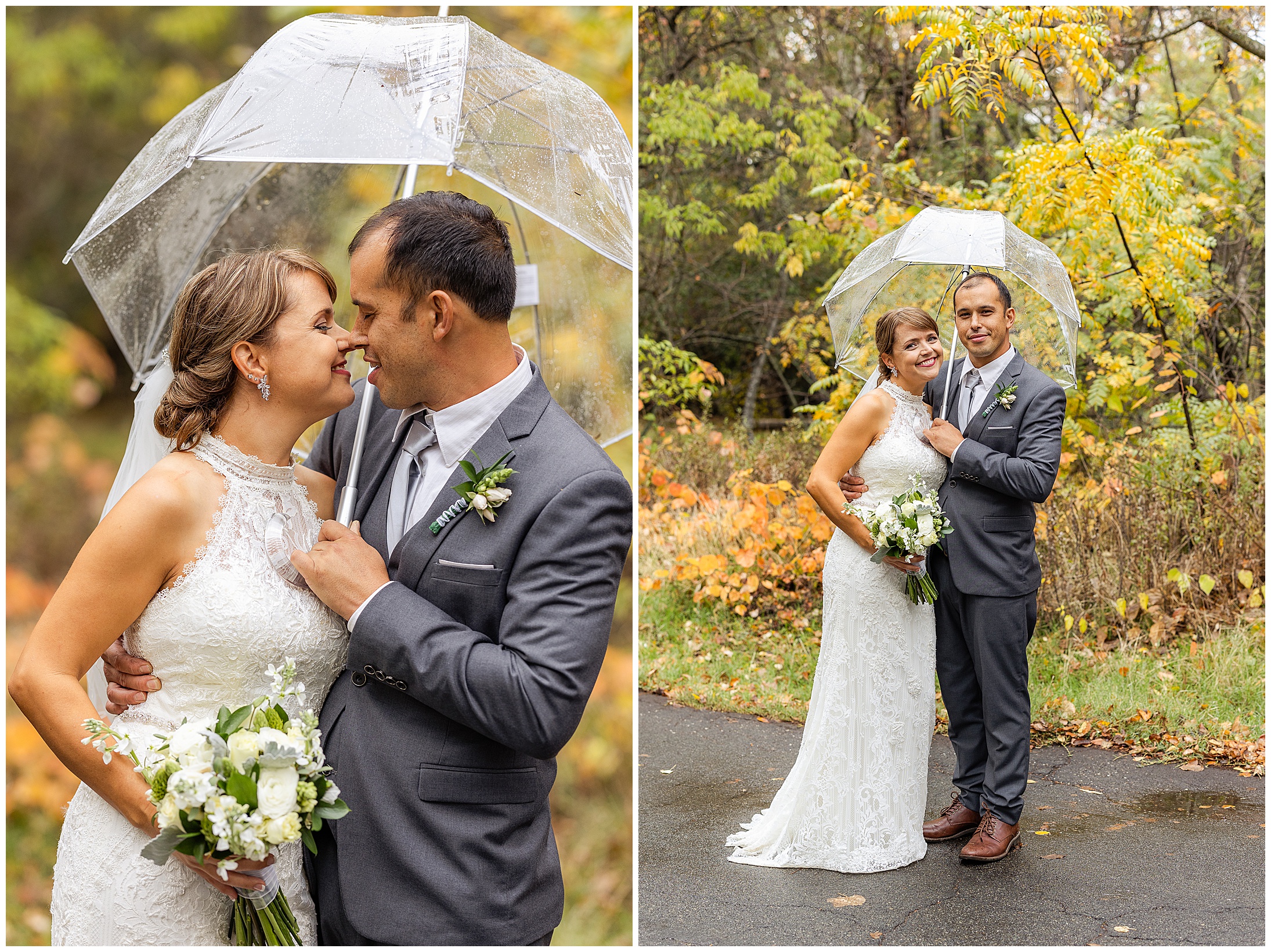 Bidwell Park Wedding November Rain Redwood Grove Umbrella Bowtie Suspenders Wagon,