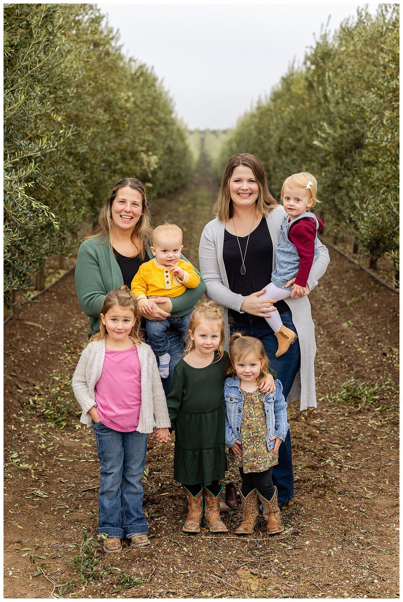 Farm Children of Knaughty Farms in Olive Orchard | Jackie + Natalie