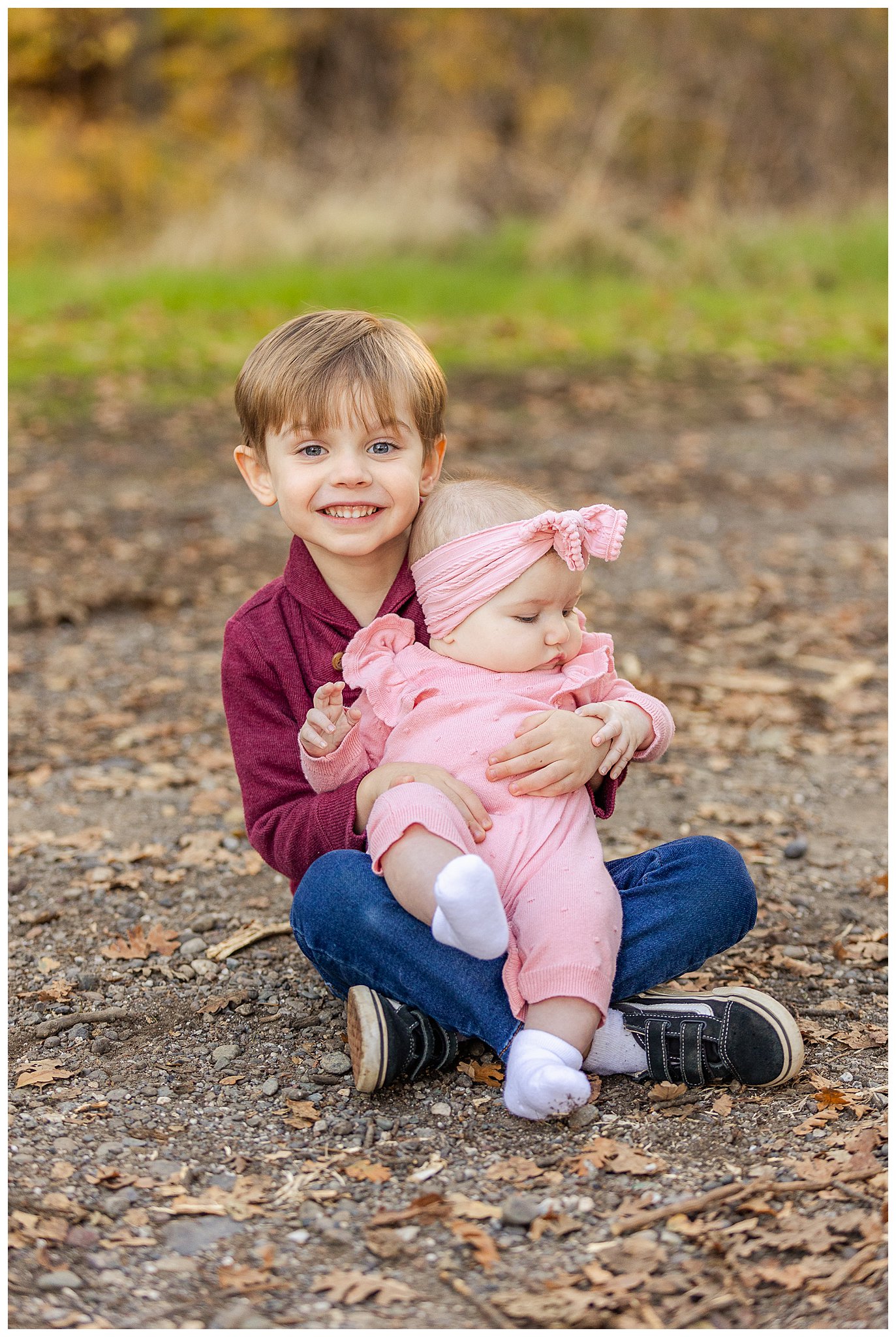 Upper Bidwell Park Chico CA Family Session Fall November Holiday Cards,