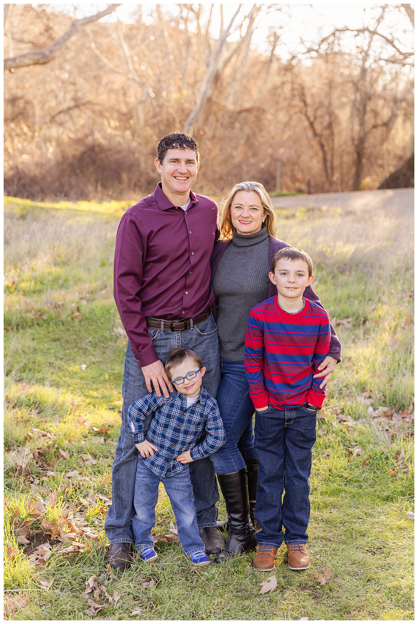 Winter Family Session in Upper Bidwell Park | Alexis + Tony