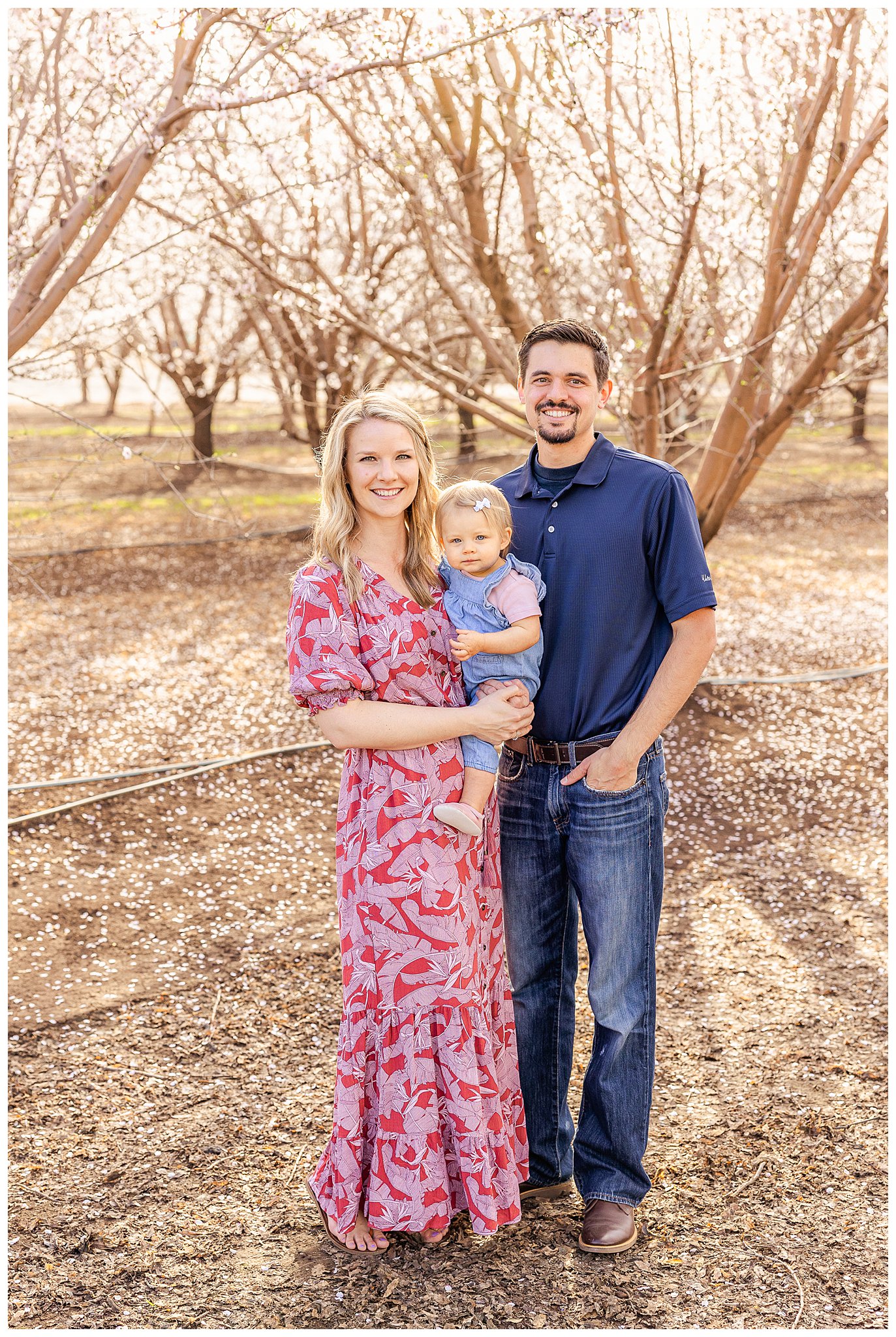 Almond Blossom Mini Sessions with Family in Orchard | Almond Blossom Mini Sessions