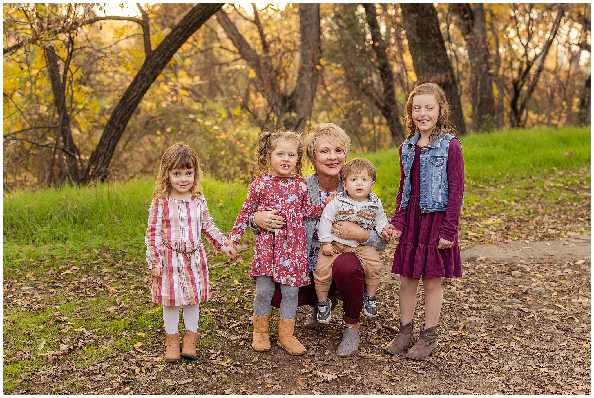 Upper Bidwell Park Chico CA Family Session Extended Family Fall November,