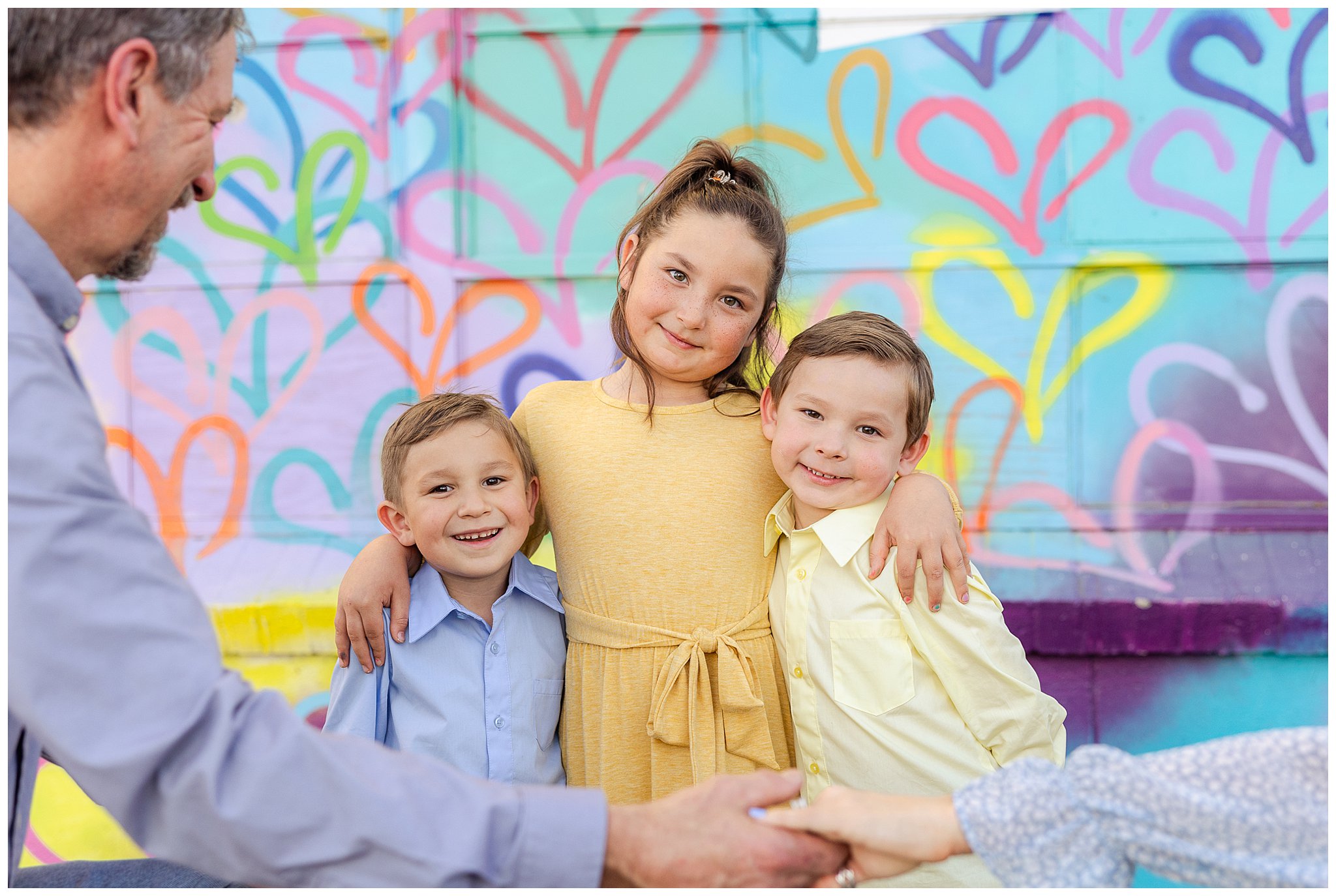Lulus Love Mural Chico CA Family Session Adoption Story,